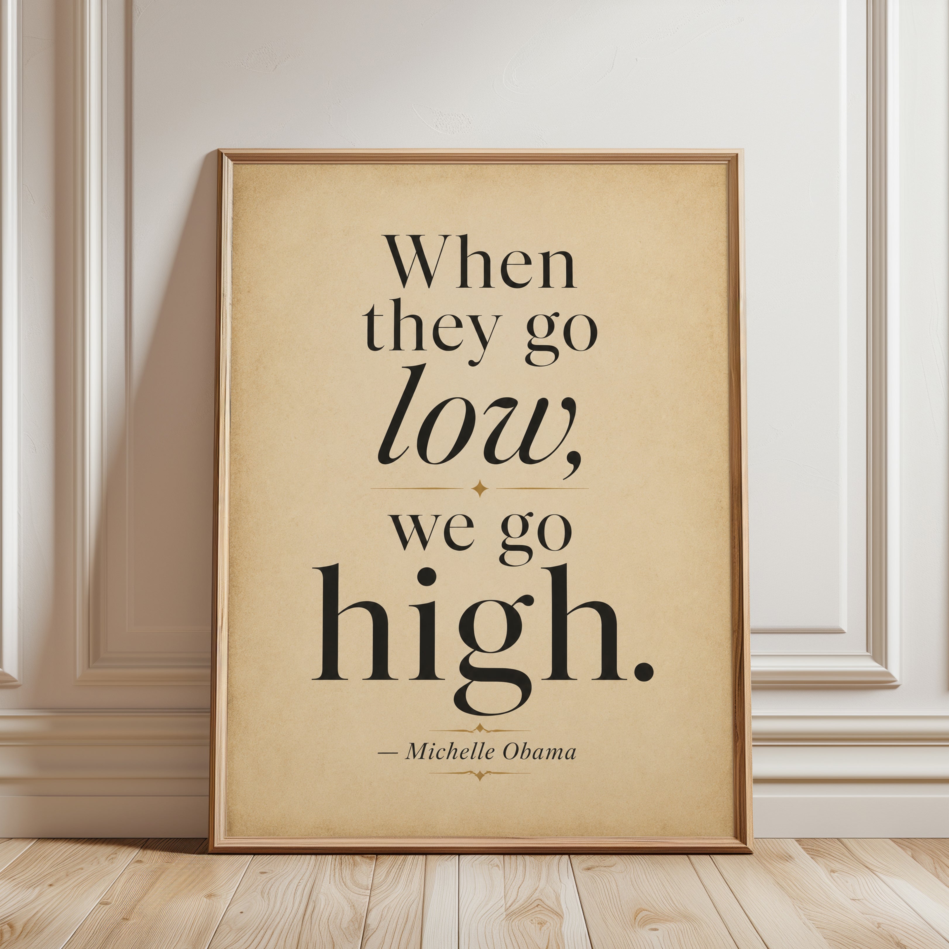Motivational Quote Print - framed detail