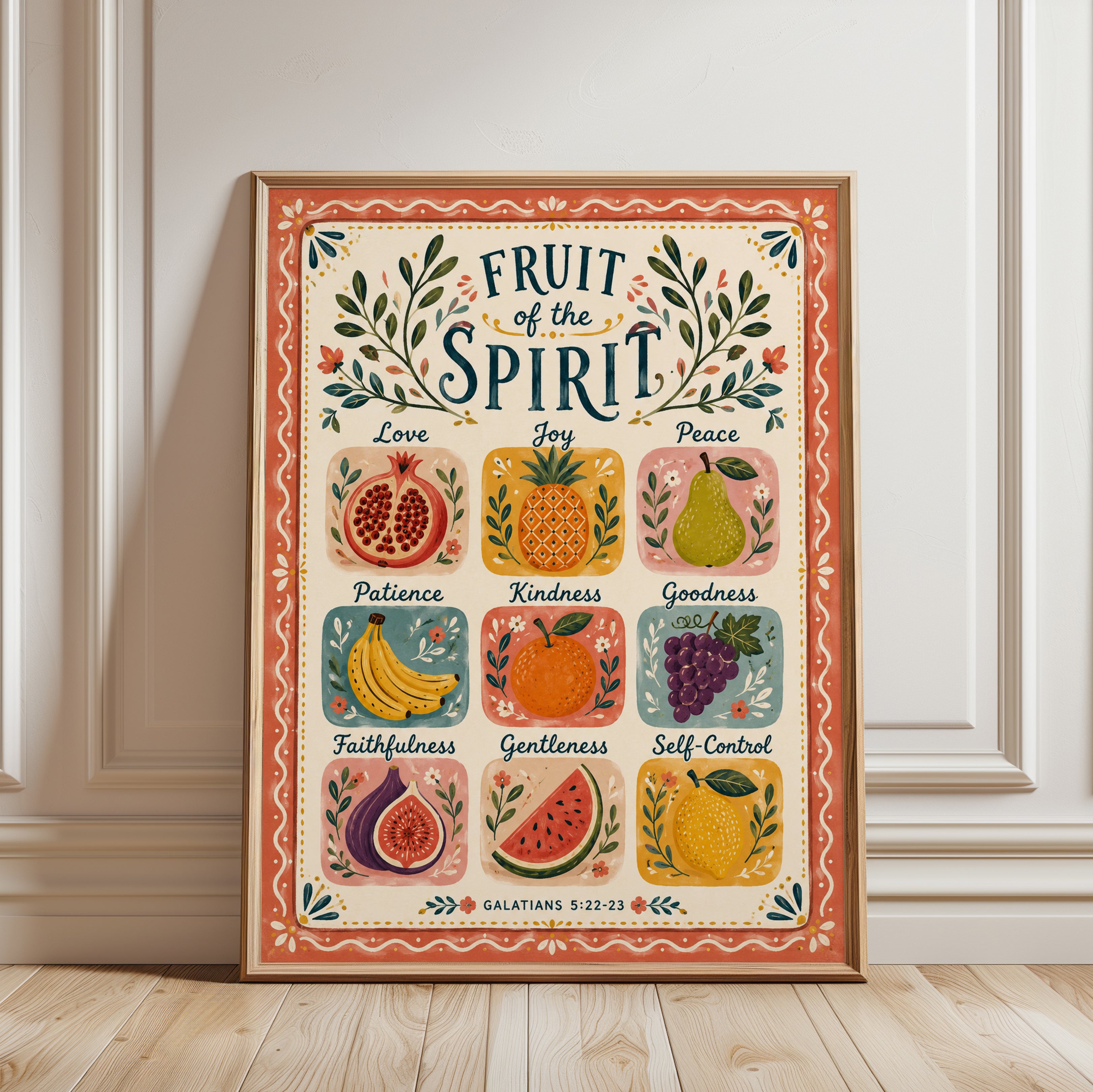 Fruit of the Spirit Print - framed detail