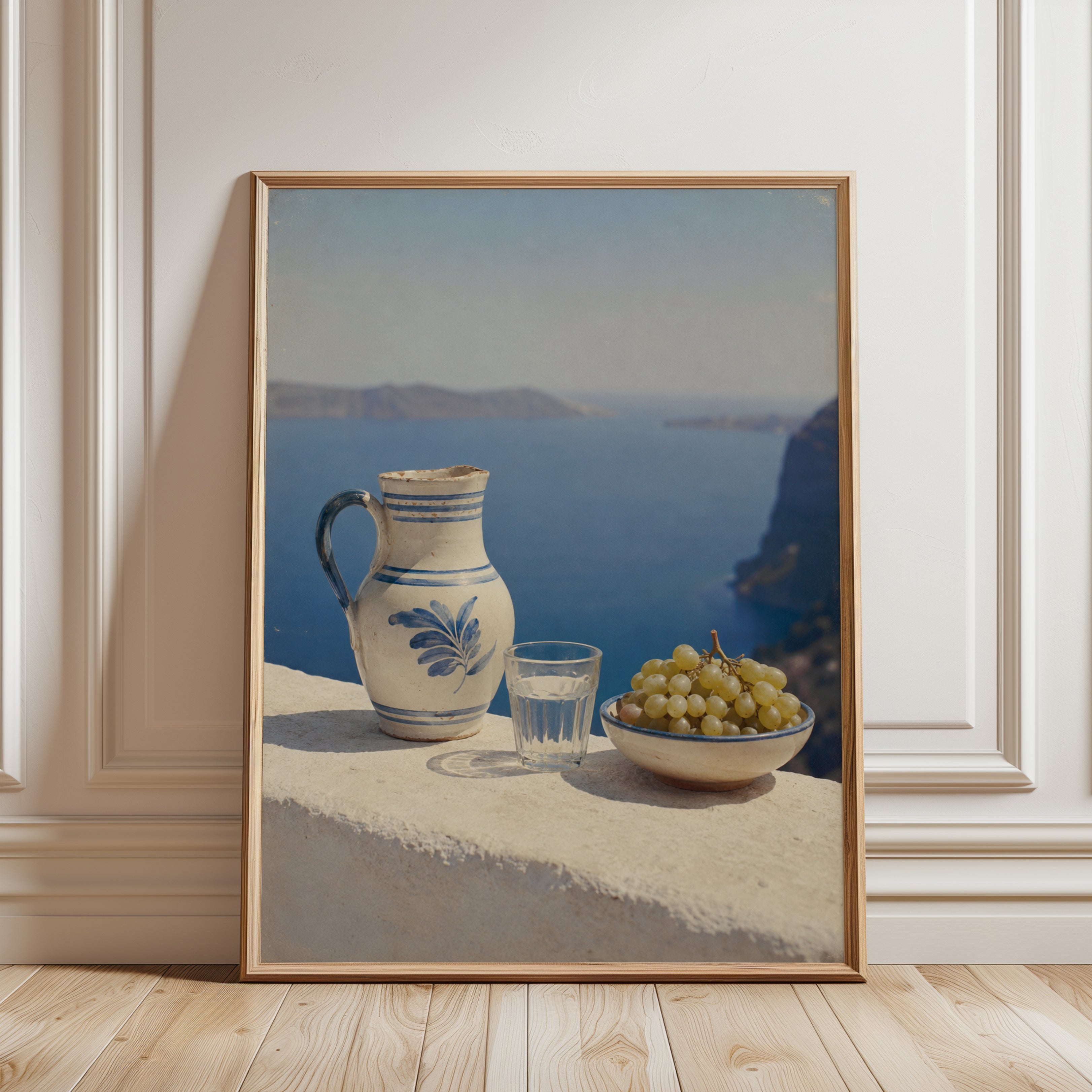 Mediterranean Still Life Art - framed detail