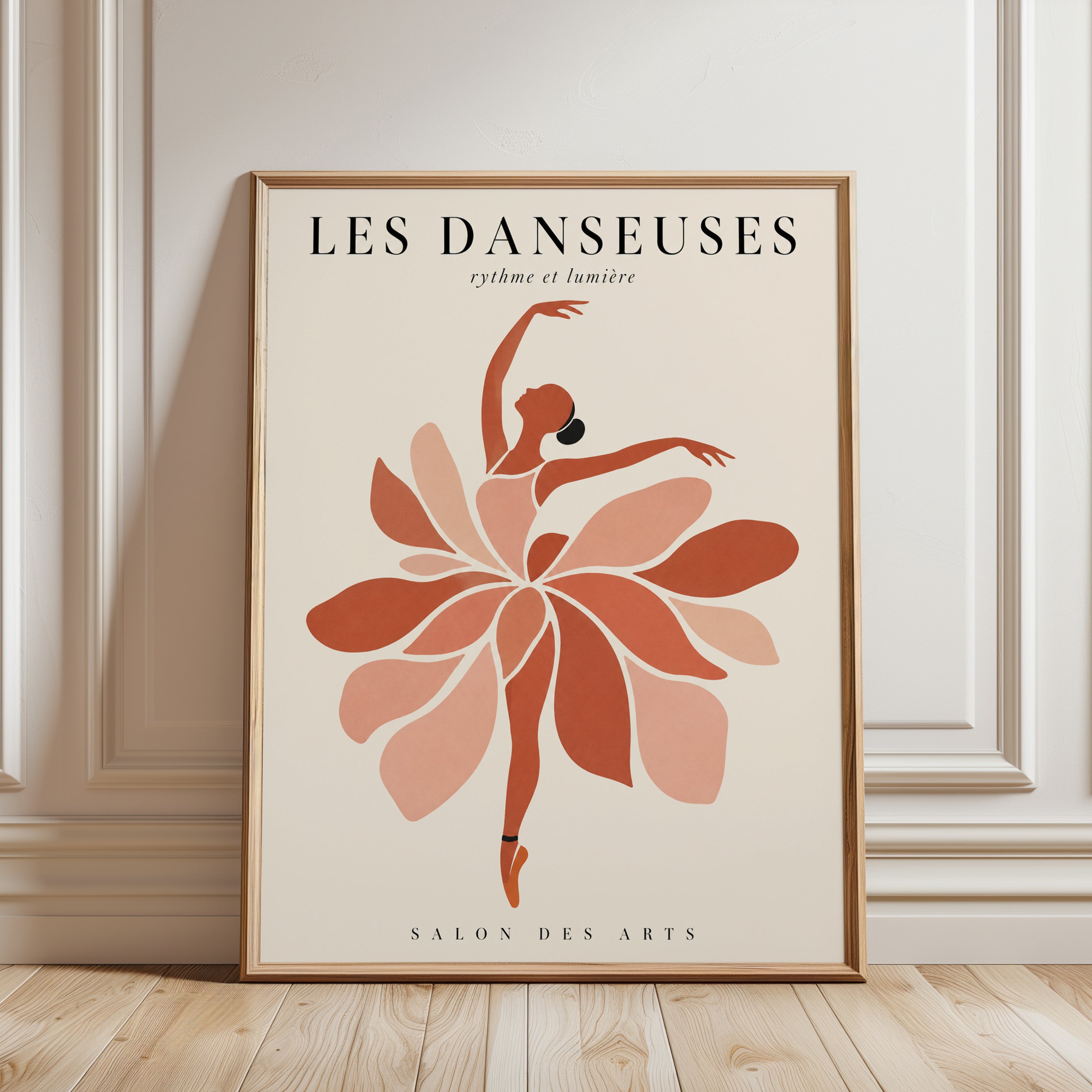 Ballet Dancer Print – French Art Deco Poster - framed detail