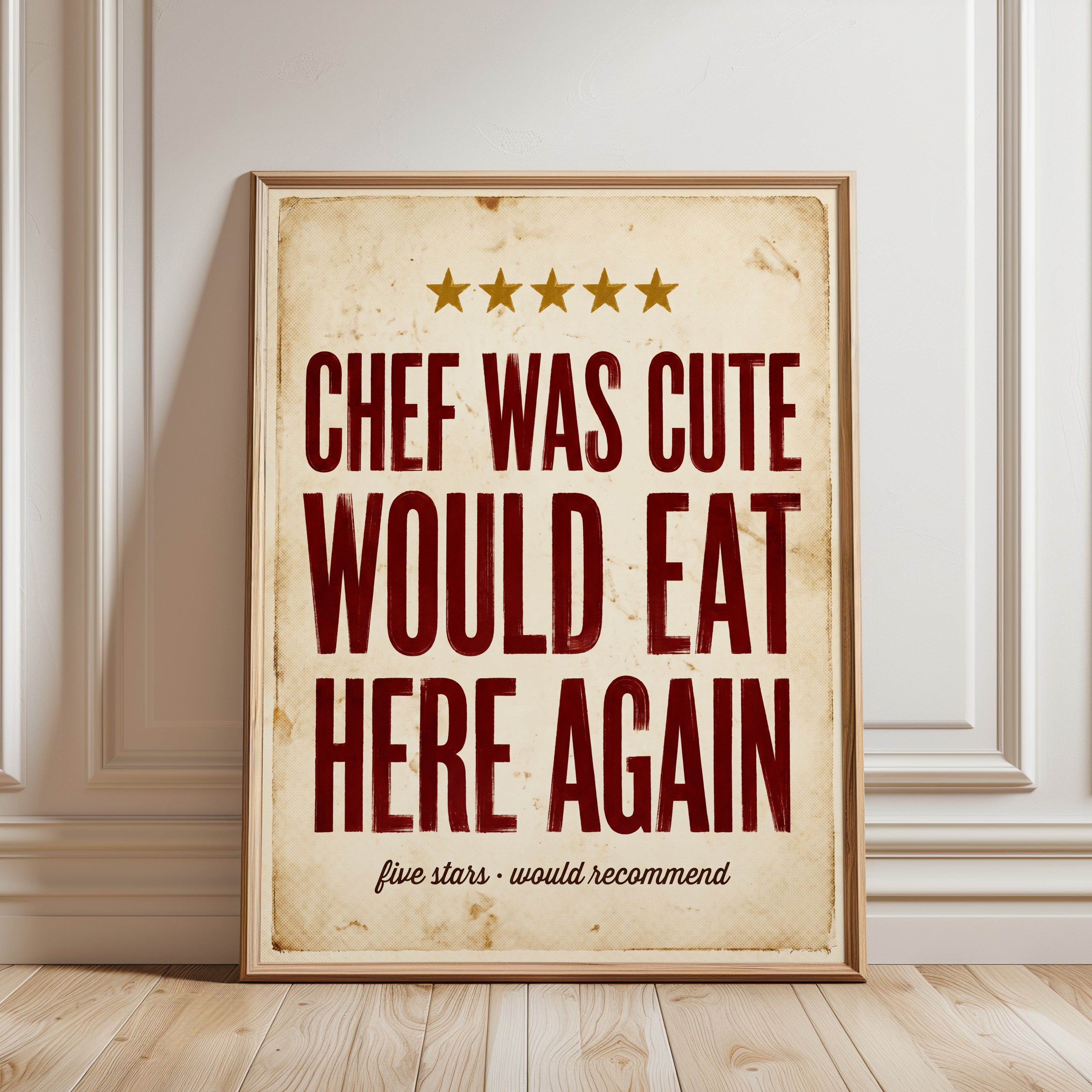 Food Lover Gift - framed detail