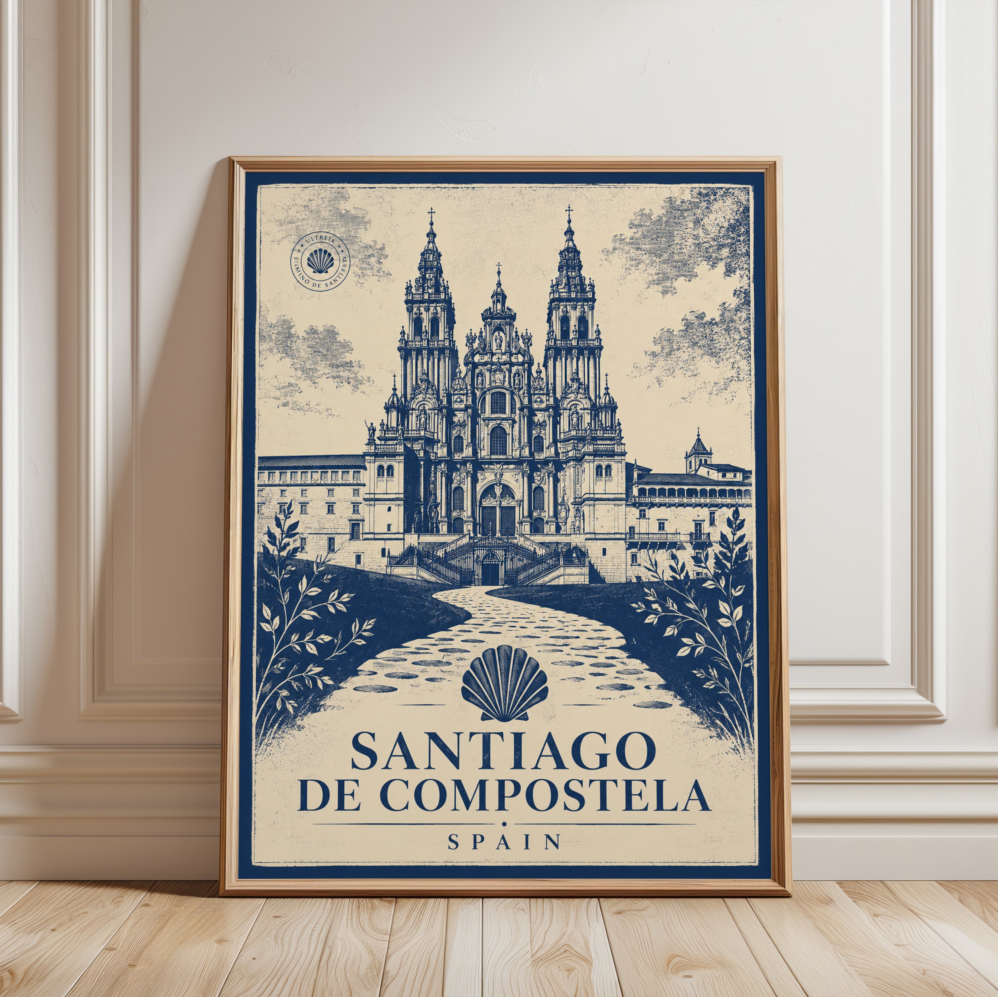Spain Travel Poster - framed detail