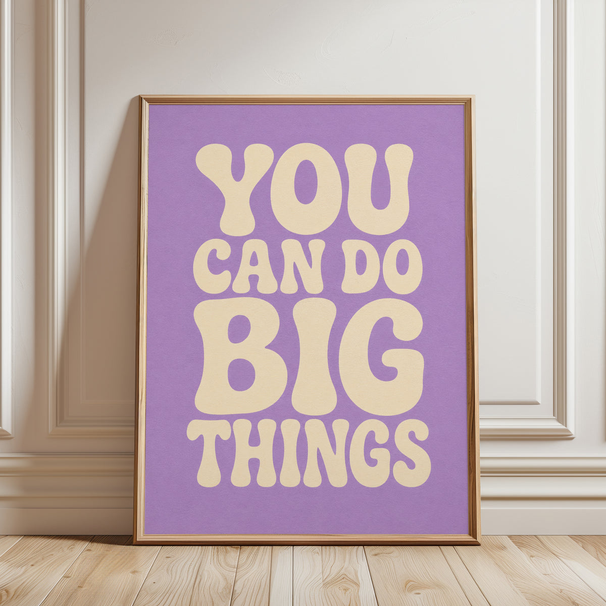 Motivational Typography Print - framed detail