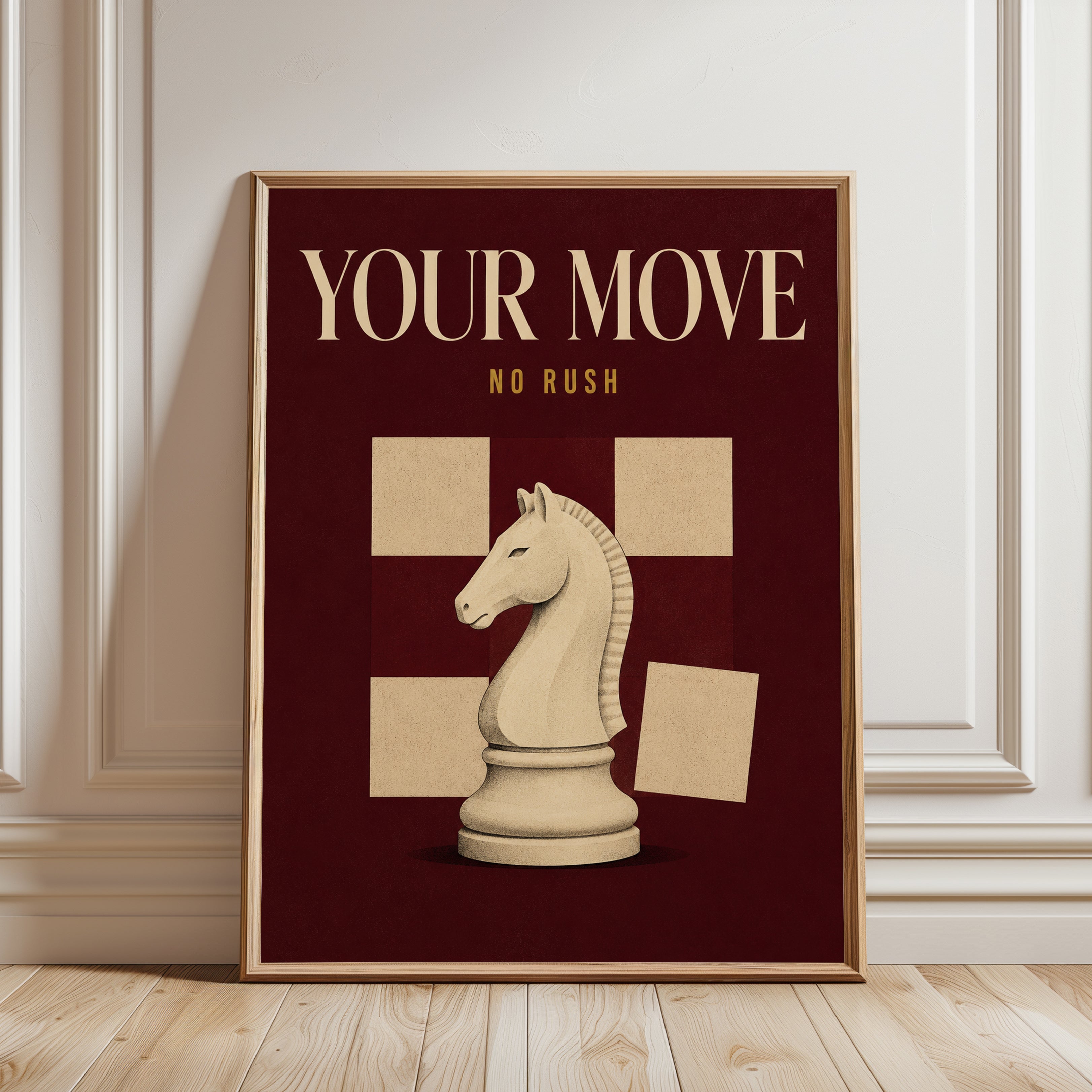 Chess Wall Art – Your Move No Rush Print - framed detail