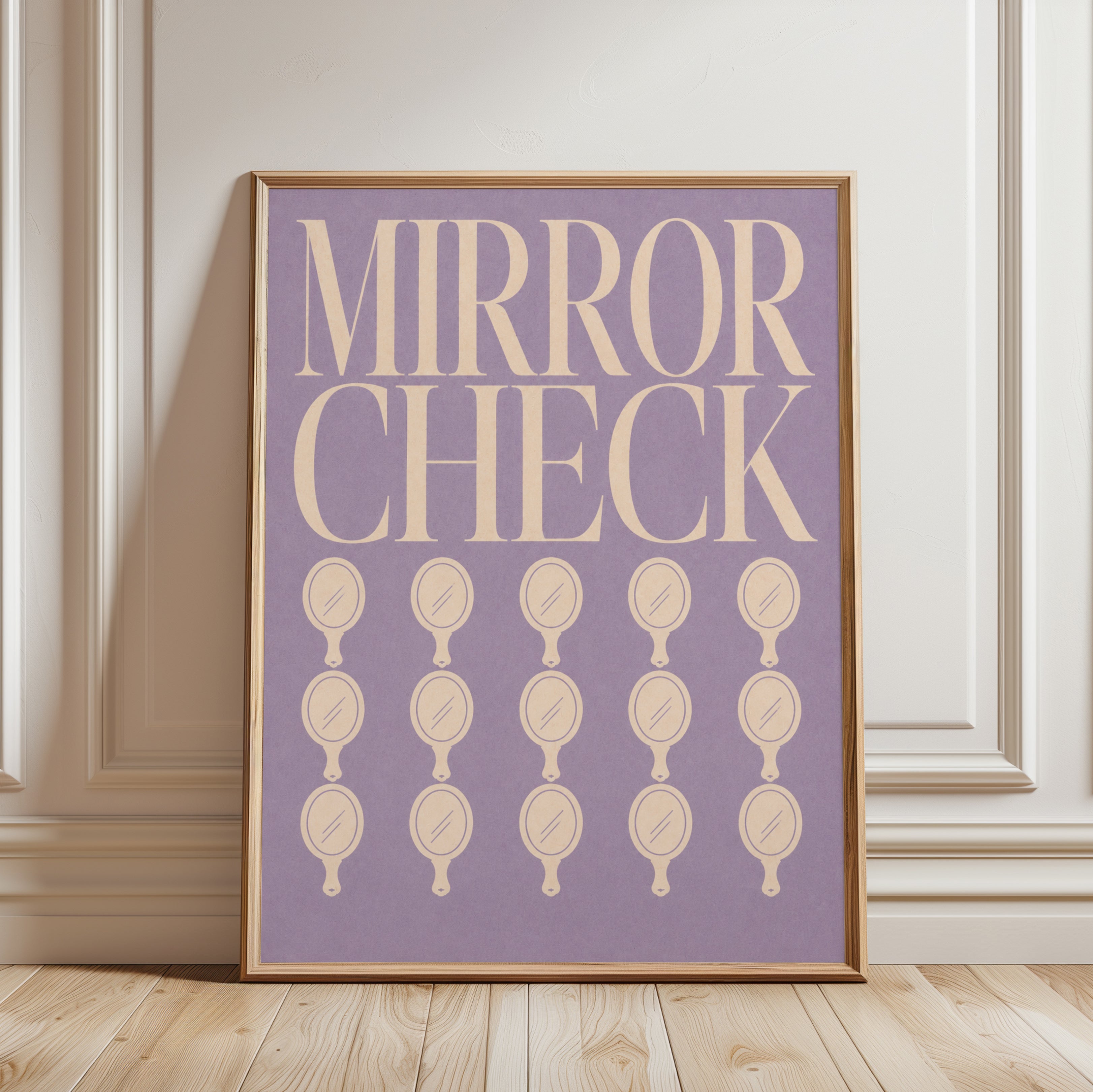 Retro Bathroom Print - framed detail