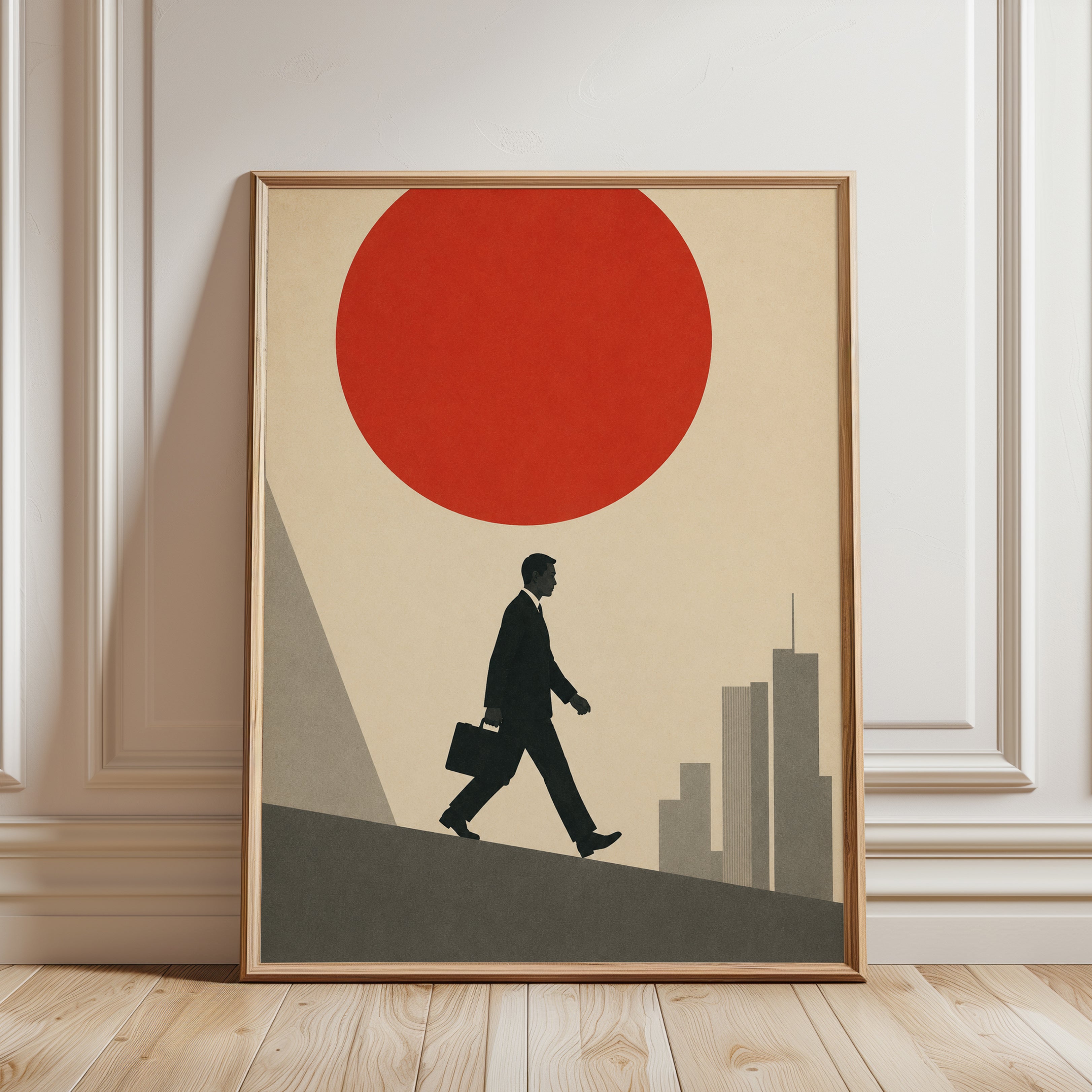 Minimalist Office Wall Art - framed detail