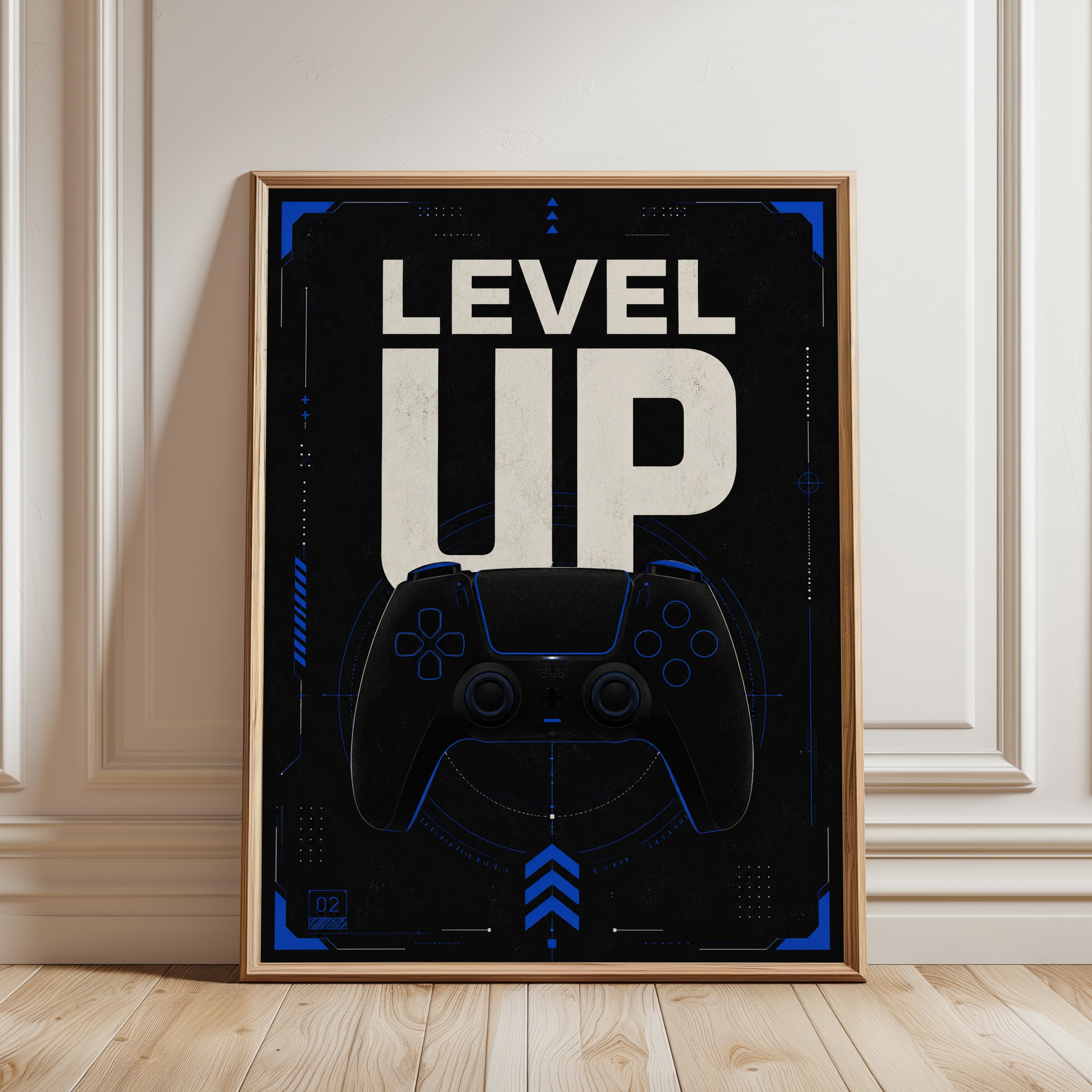 Level Up Gaming Print – Retro Controller - framed detail