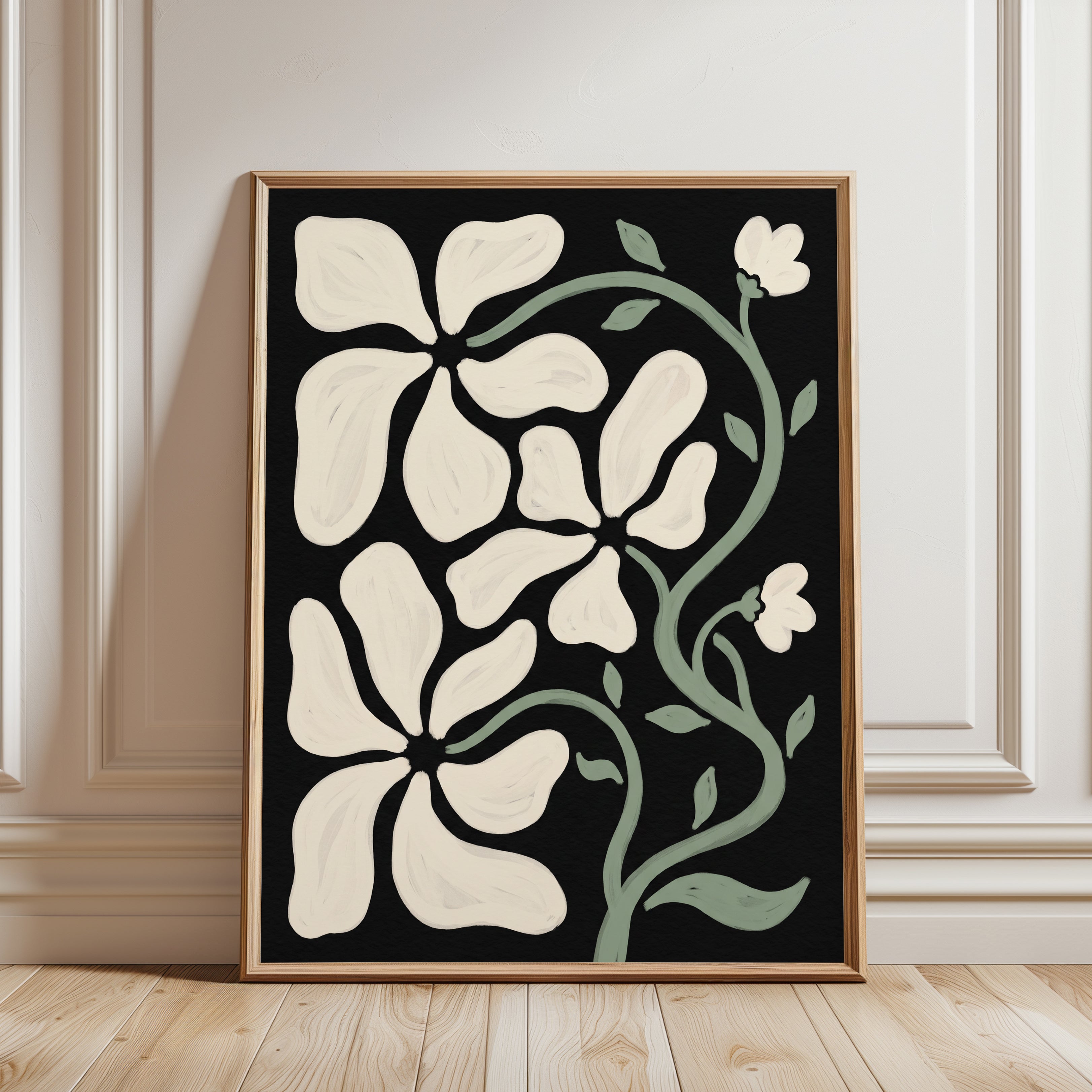 Matisse Style Floral Poster - framed detail