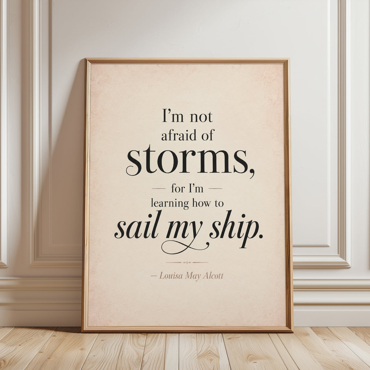 Motivational Quote Print - framed detail