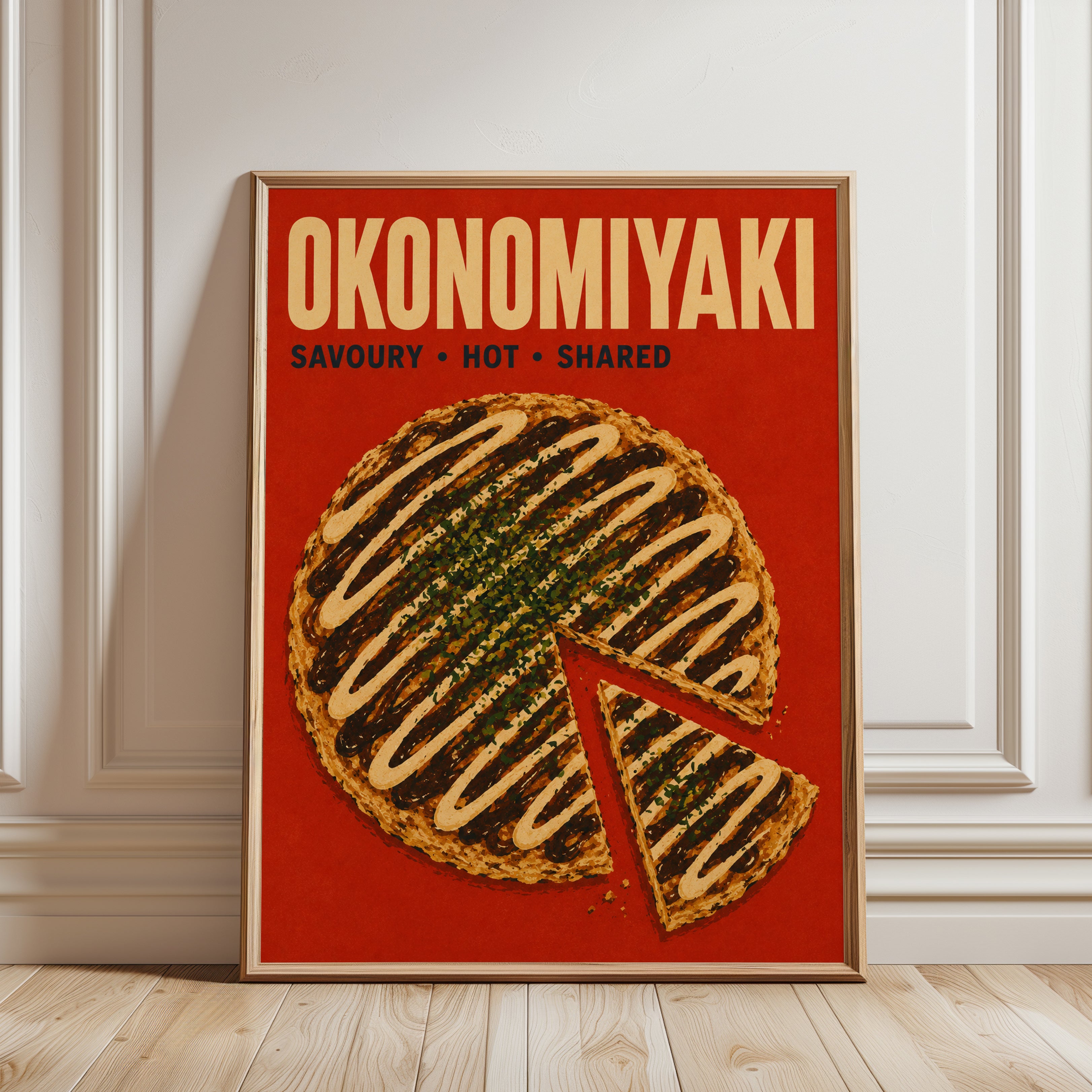 Japanese Food Poster - framed detail