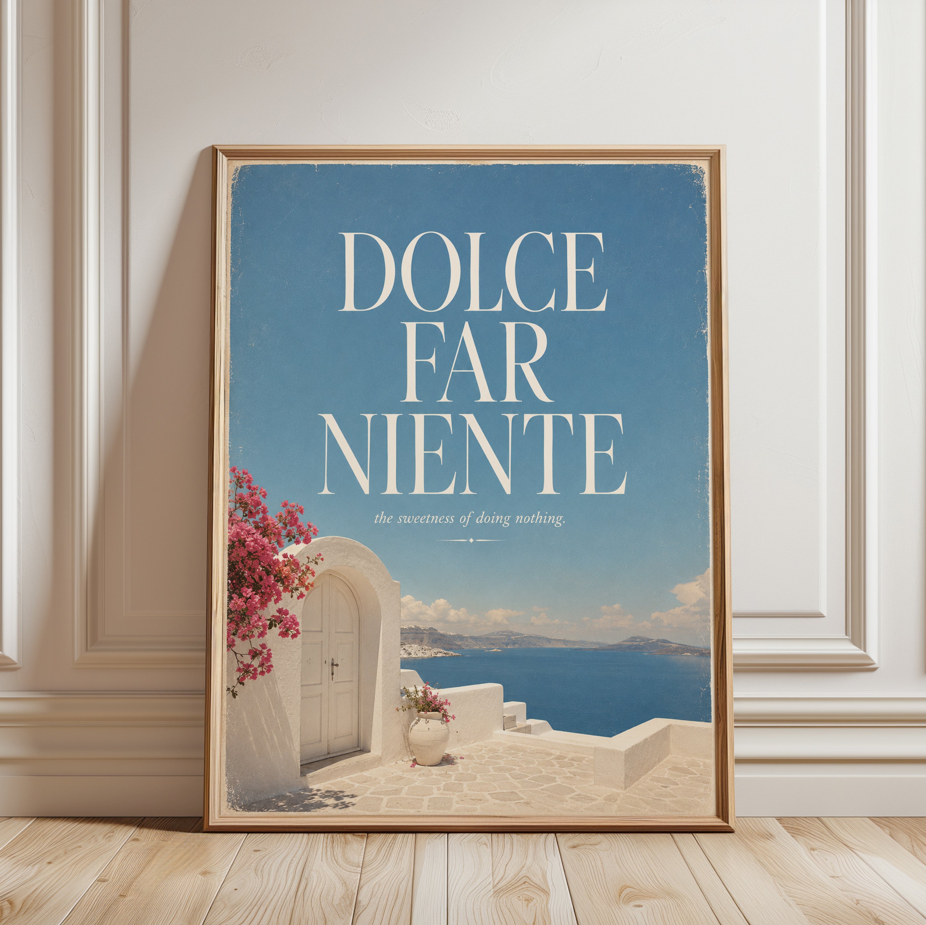 Italian Typography Print - framed detail