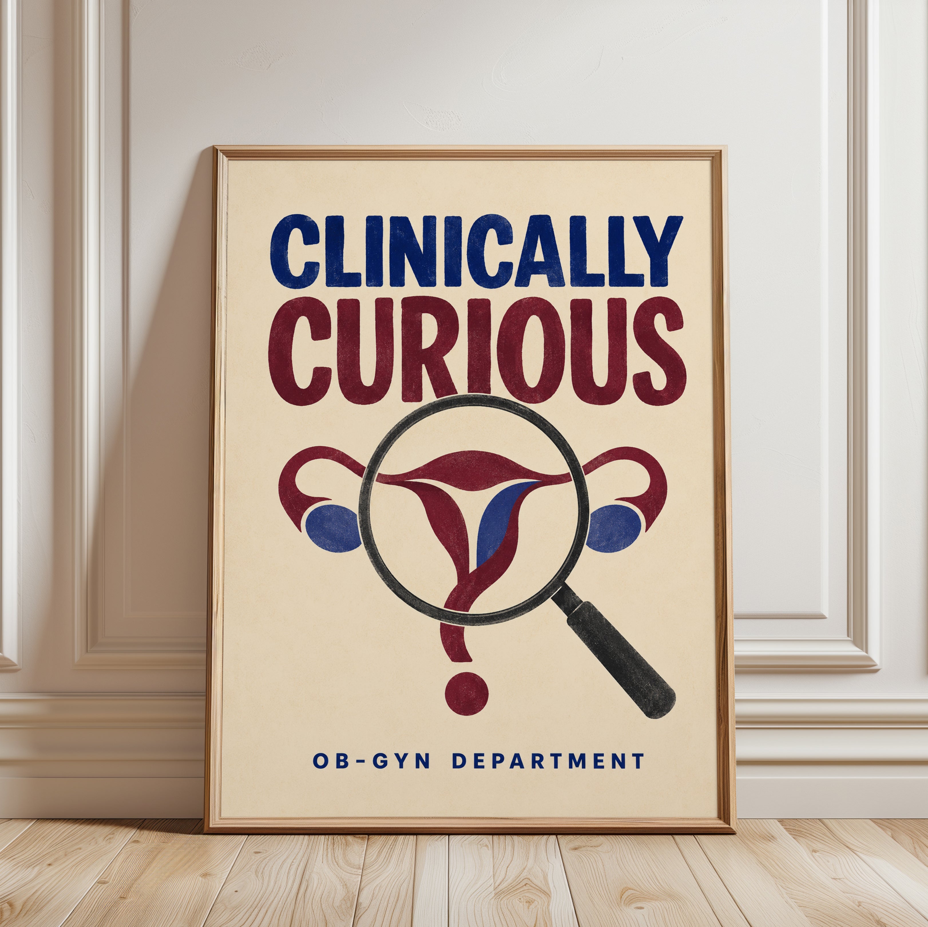 Medical Office Wall Art – OB-GYN Decor - framed detail