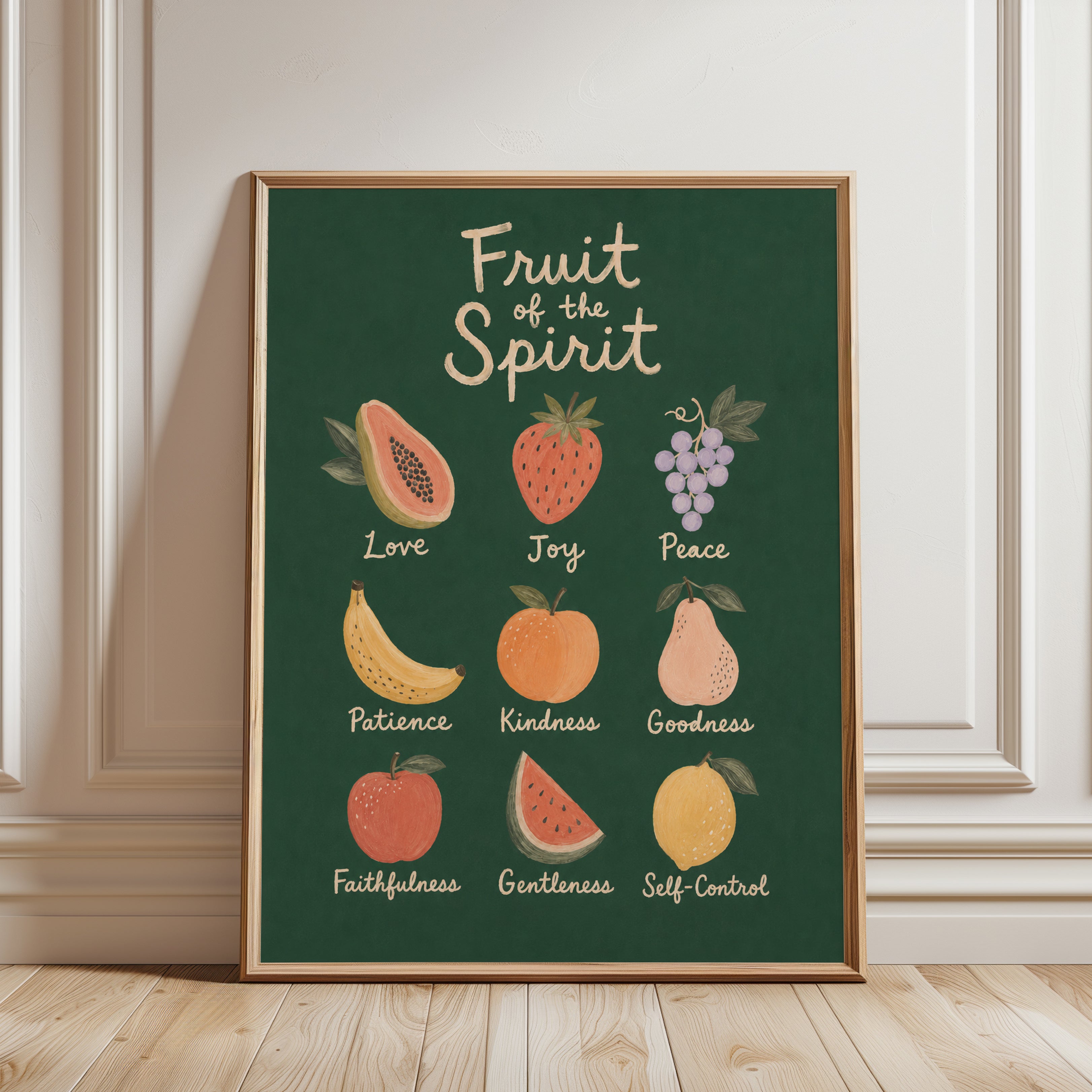 Fruit of the Spirit Print - framed detail