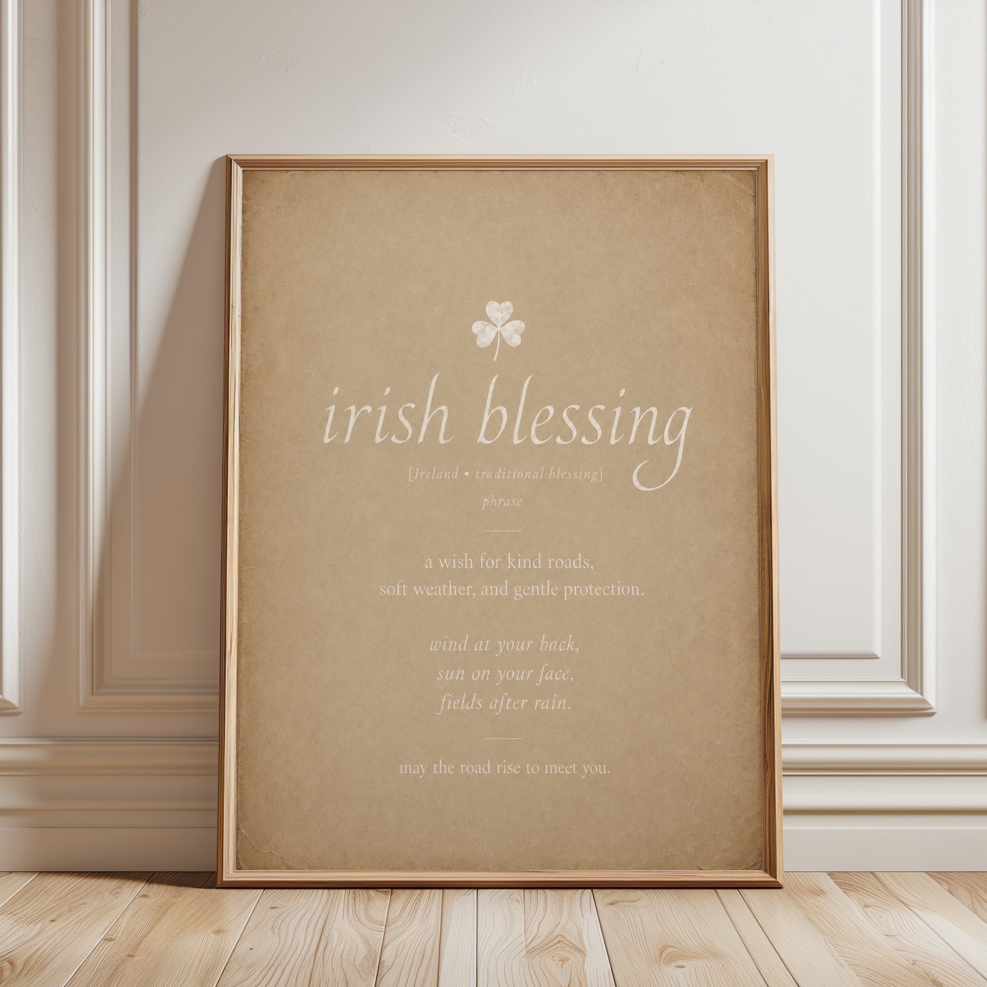 Irish Blessing Wall Art - framed detail