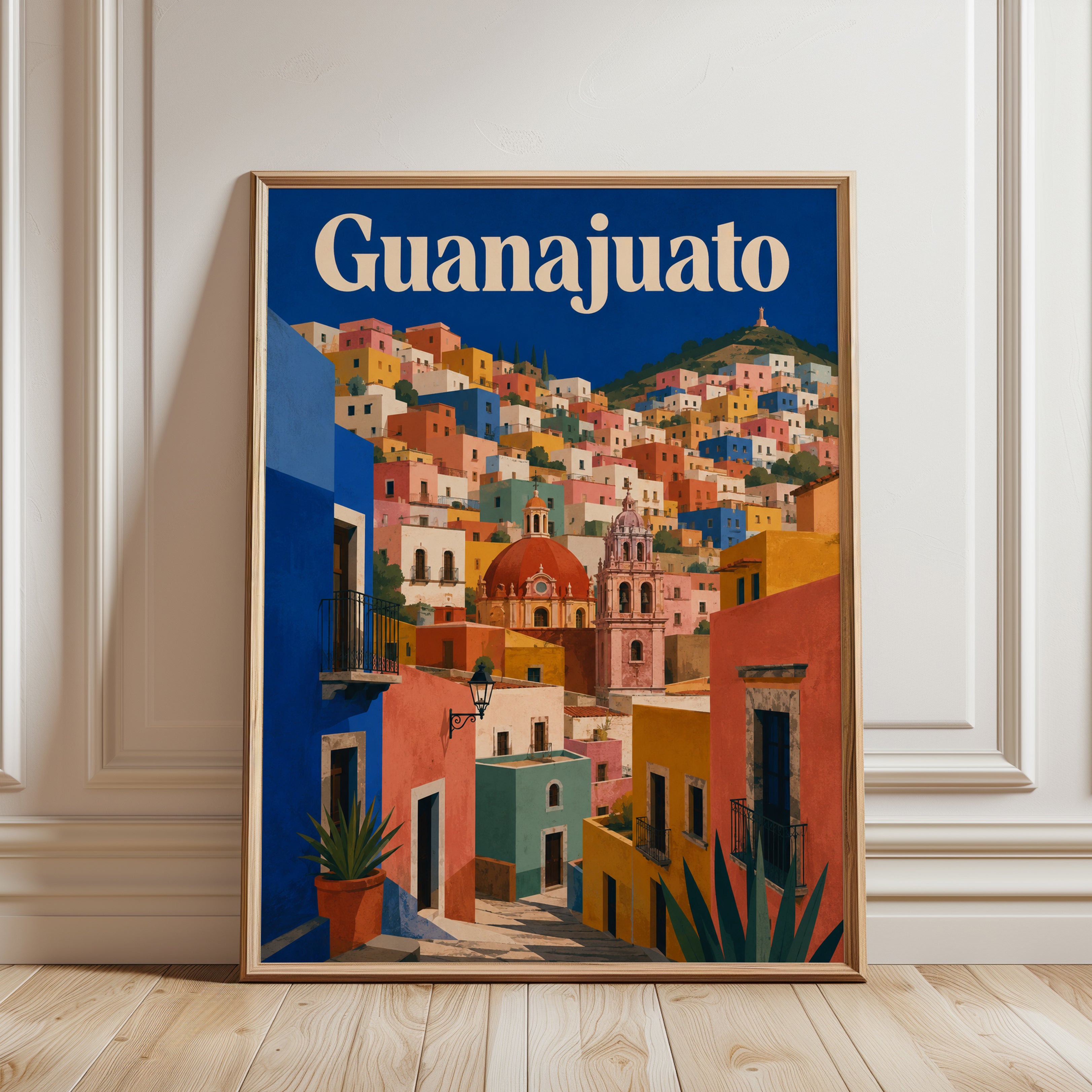 Guanajuato Travel Poster - framed detail
