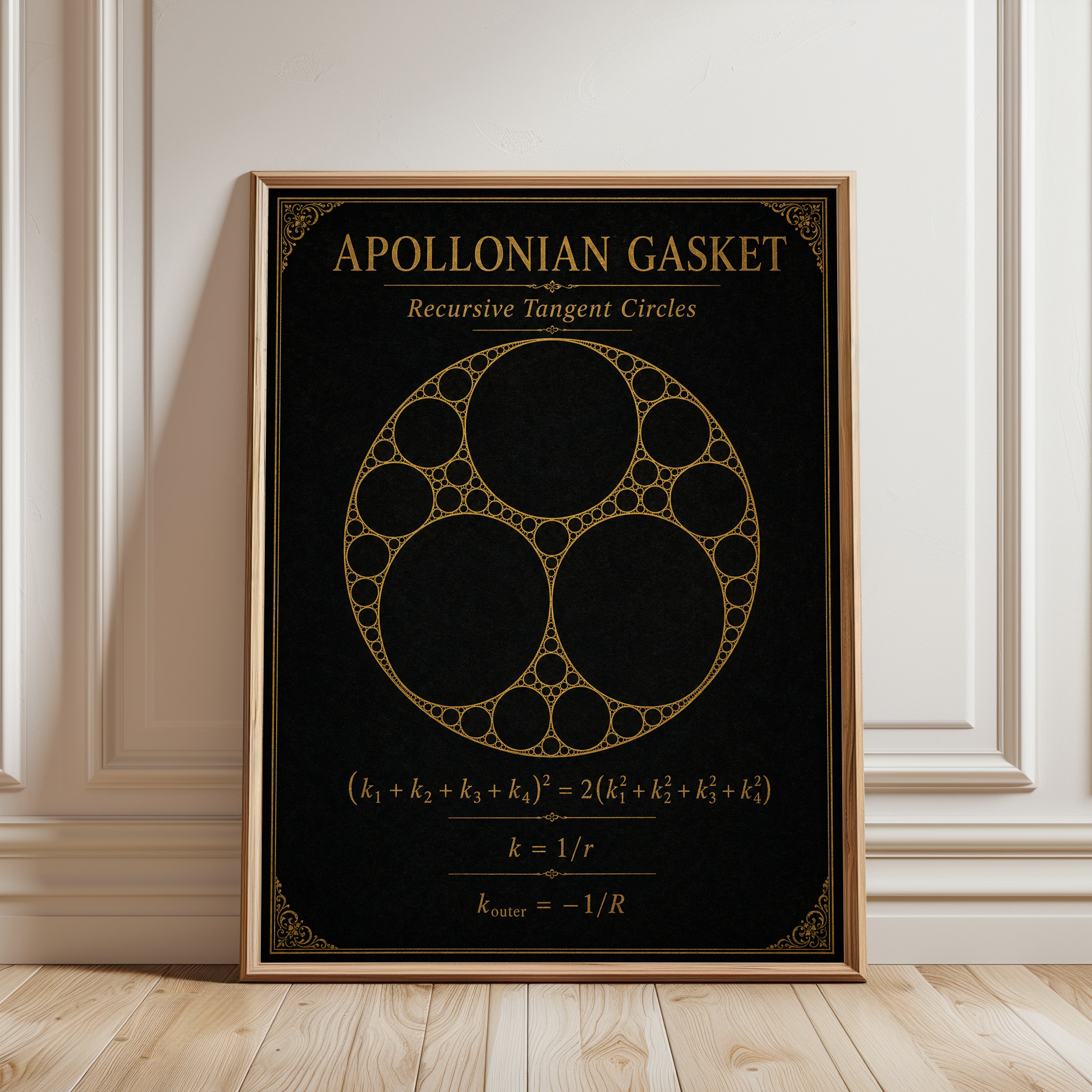 Apollonian Gasket Print - framed detail