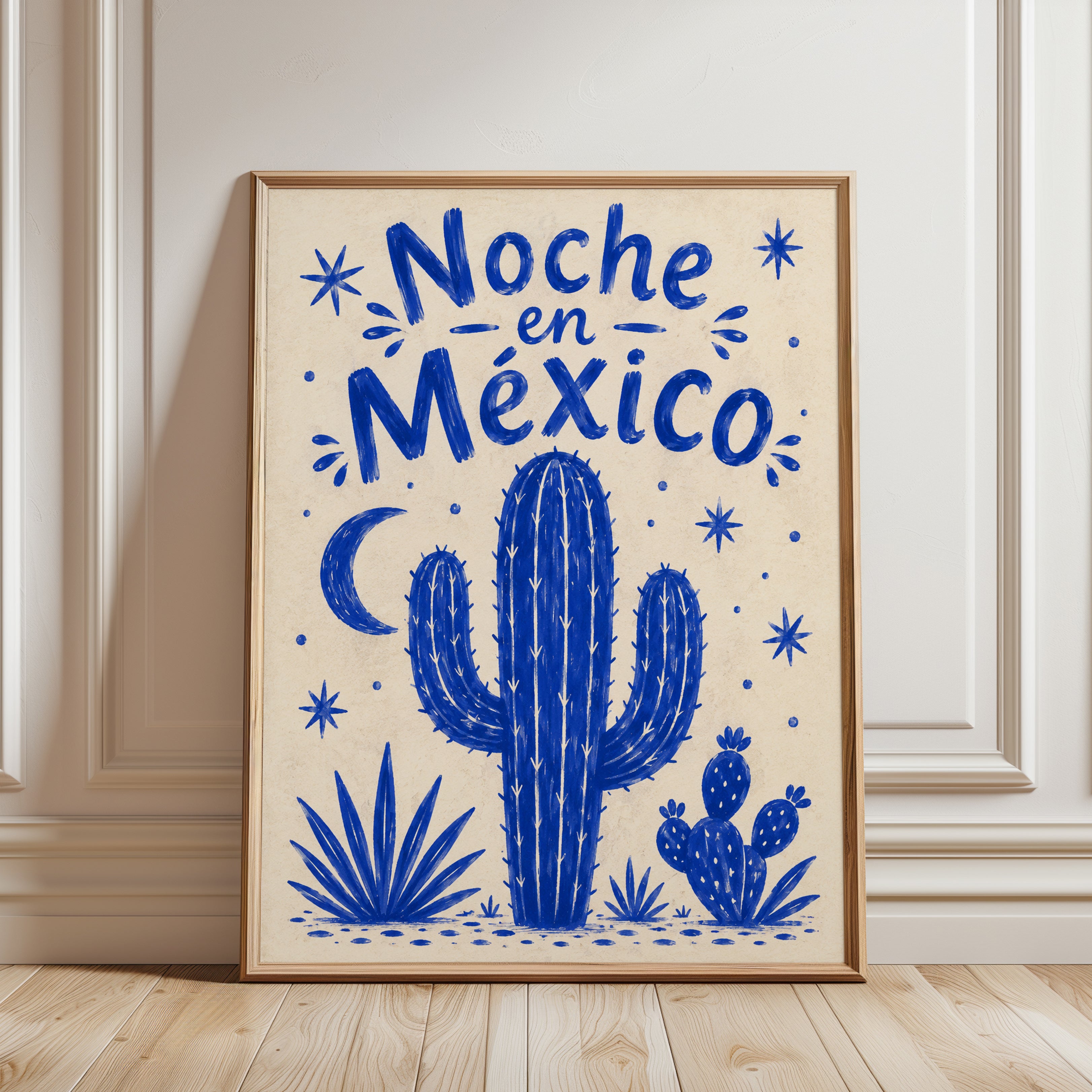 Mexican Folk Art Print - framed detail