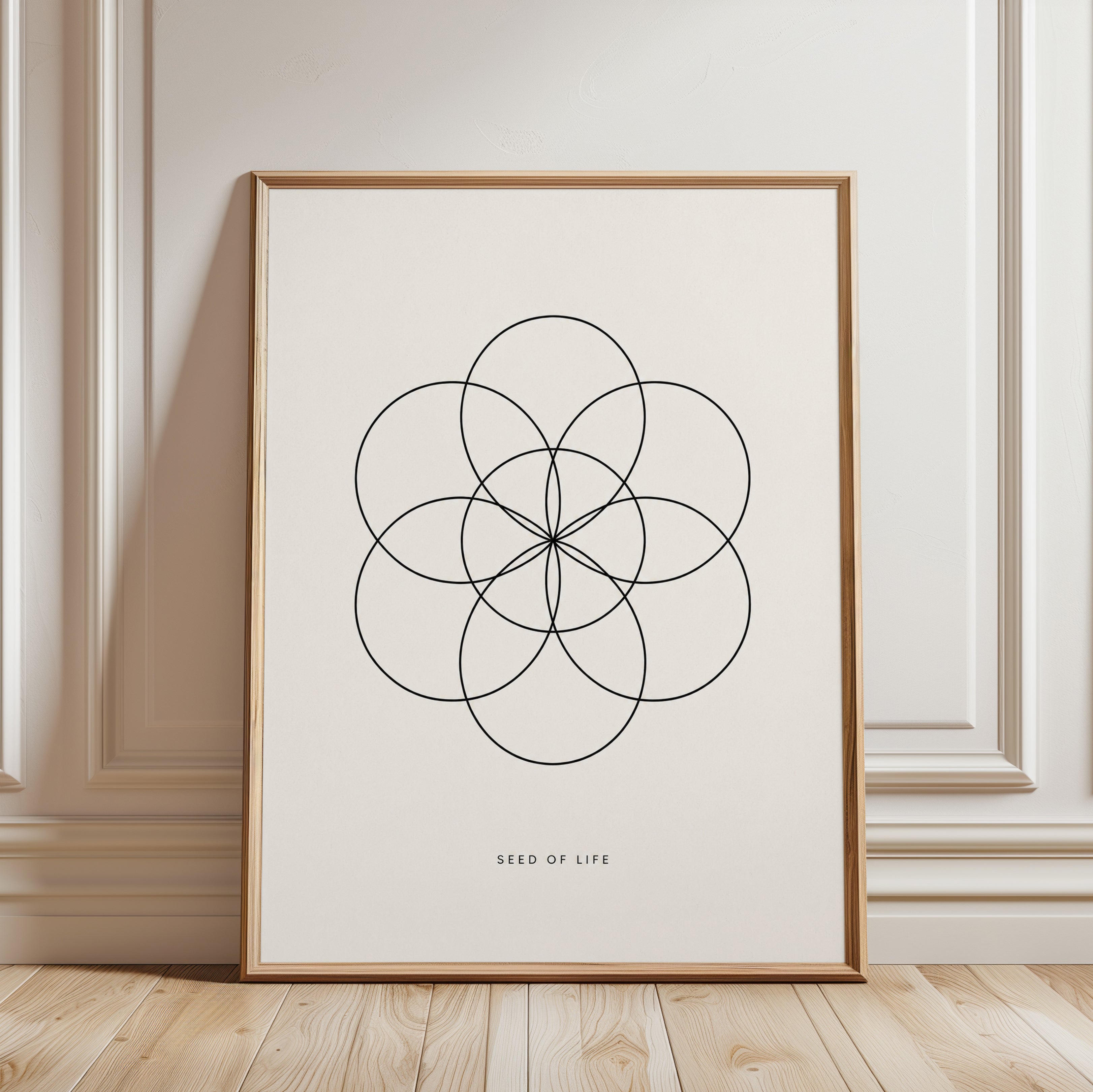 Seed of Life Wall Art - framed detail