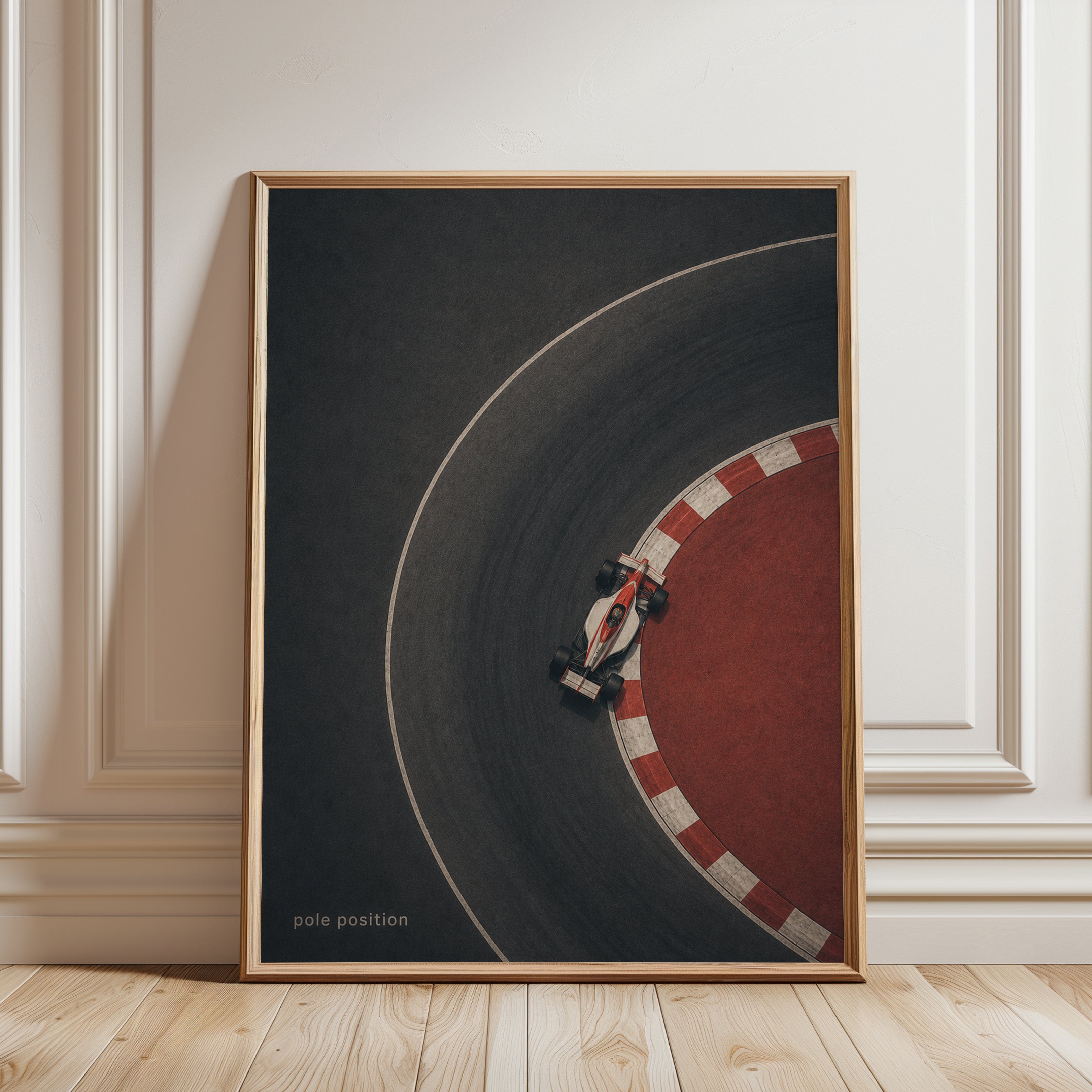 Racing Wall Art – Motorsport Track Print - framed detail