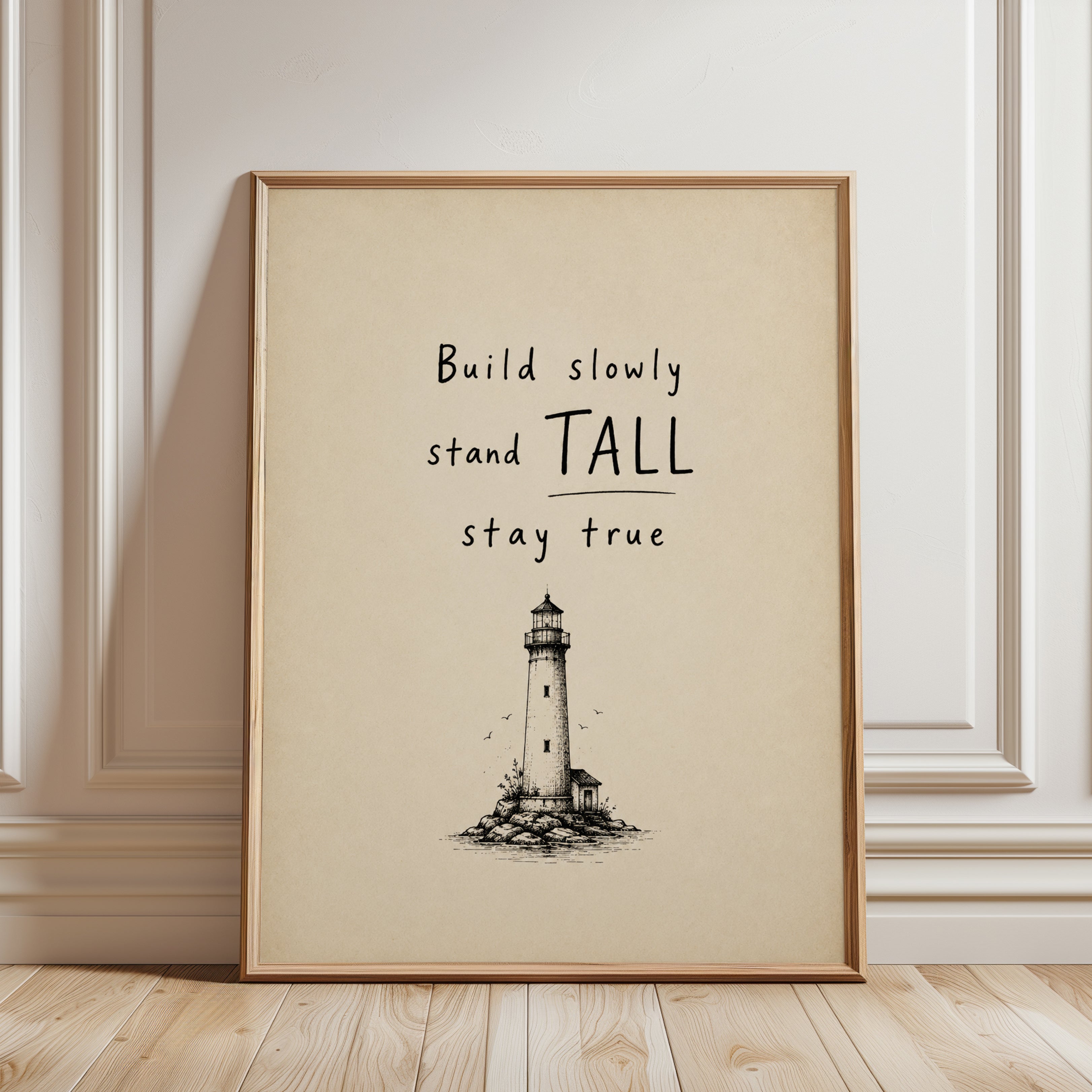 Lighthouse Wall Art - framed detail