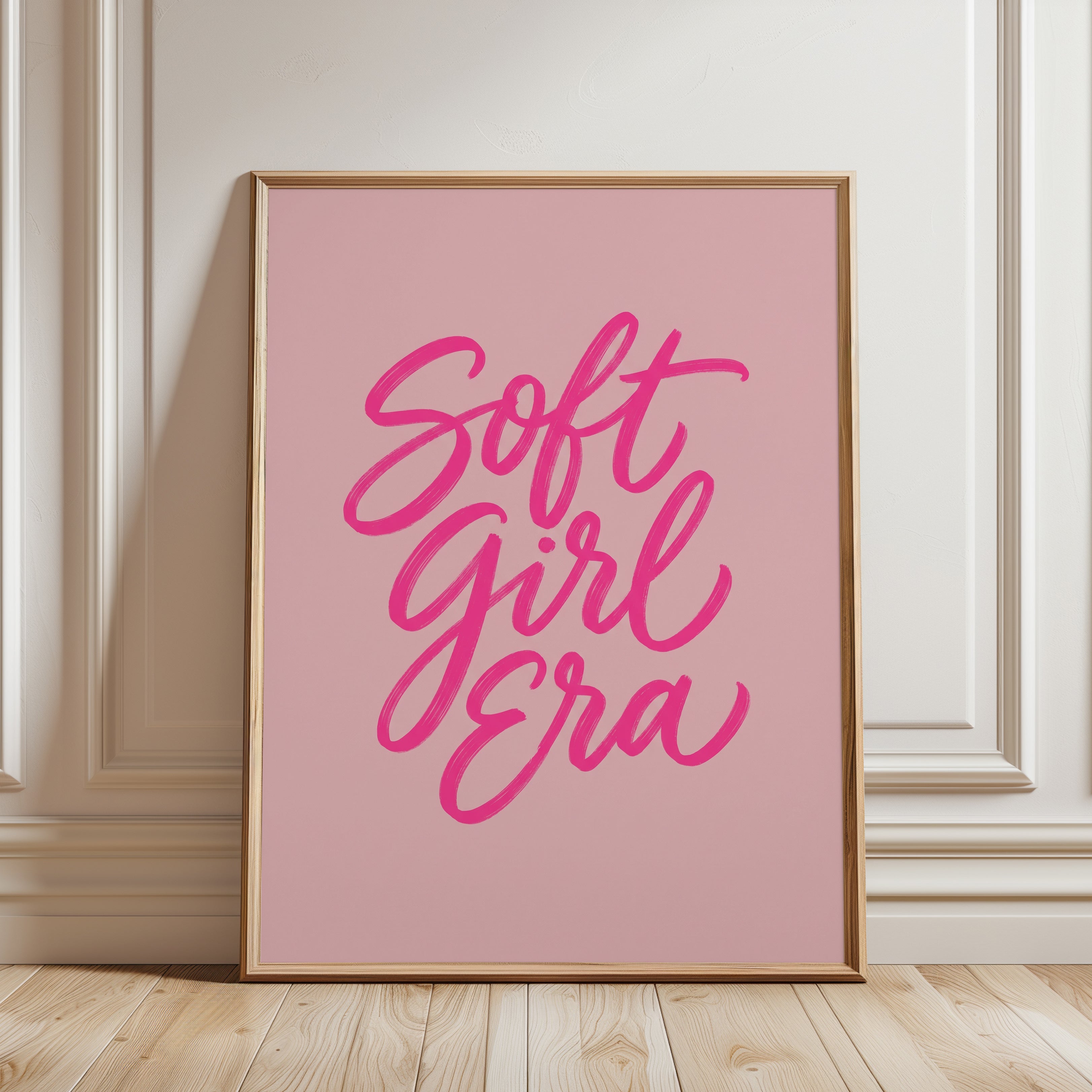 Soft Girl Era Poster - framed detail