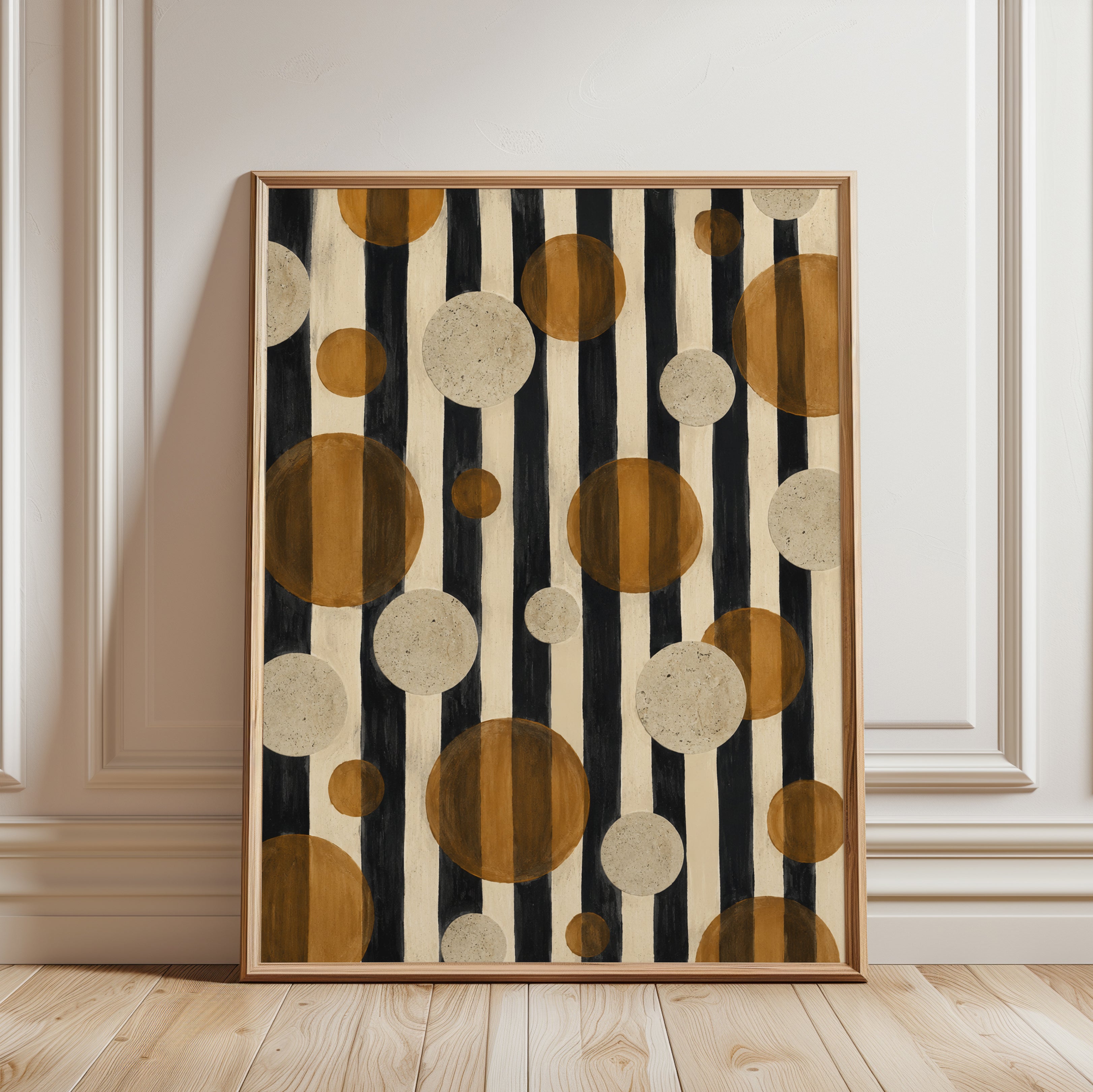 Mid Century Modern Wall Art - framed detail