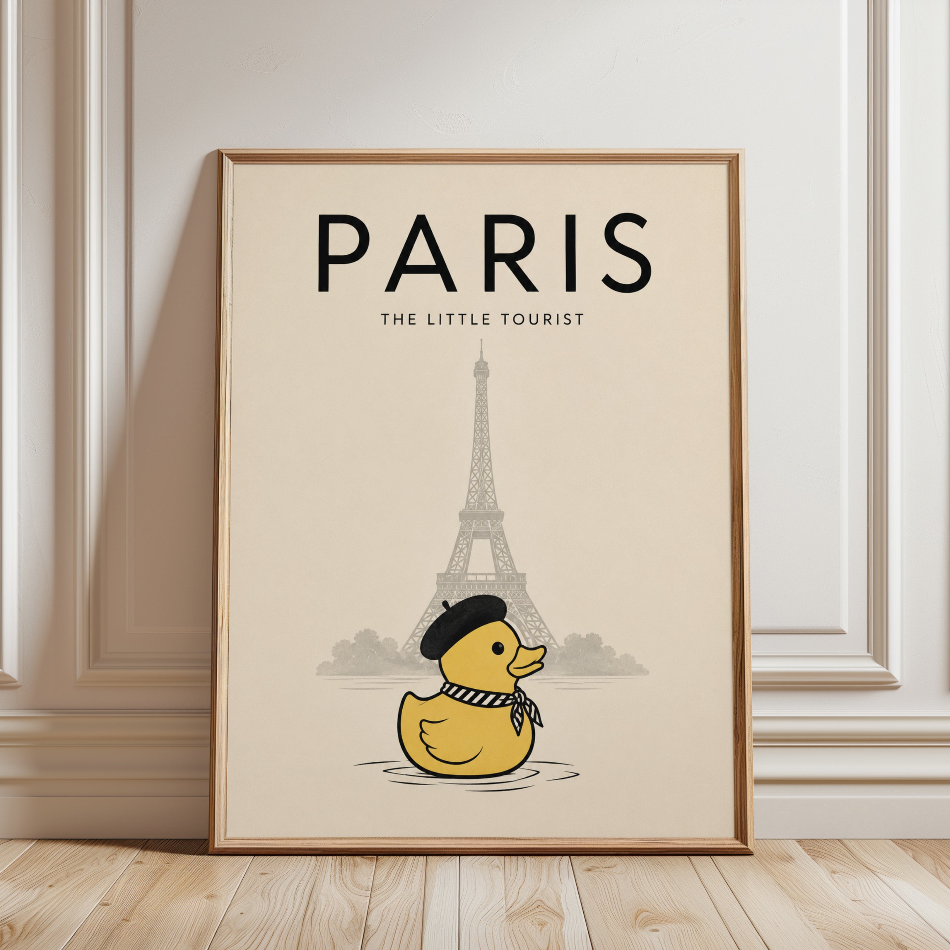 Paris Travel Poster – Eiffel Tower Print - framed detail