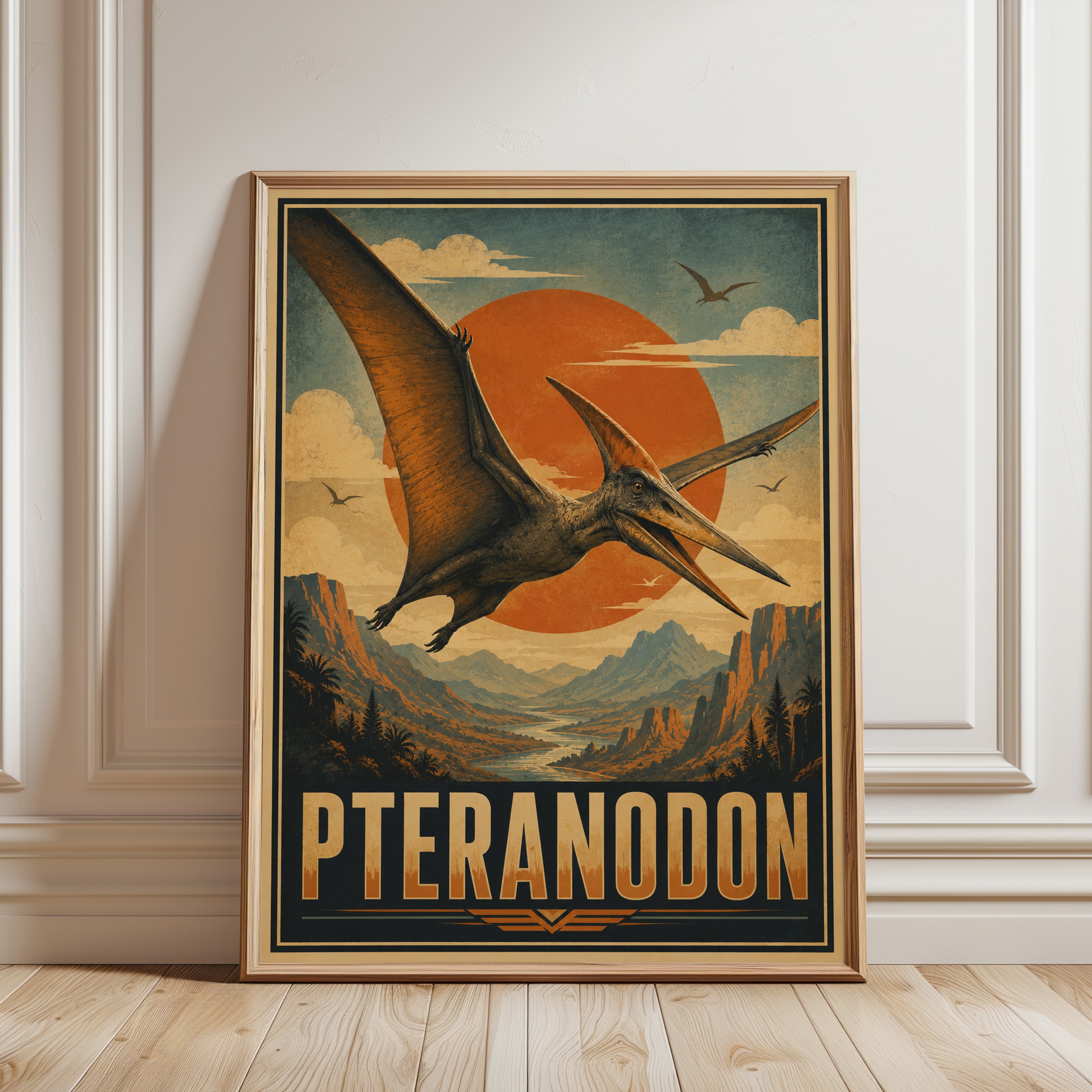 Pteranodon Art Print - framed detail