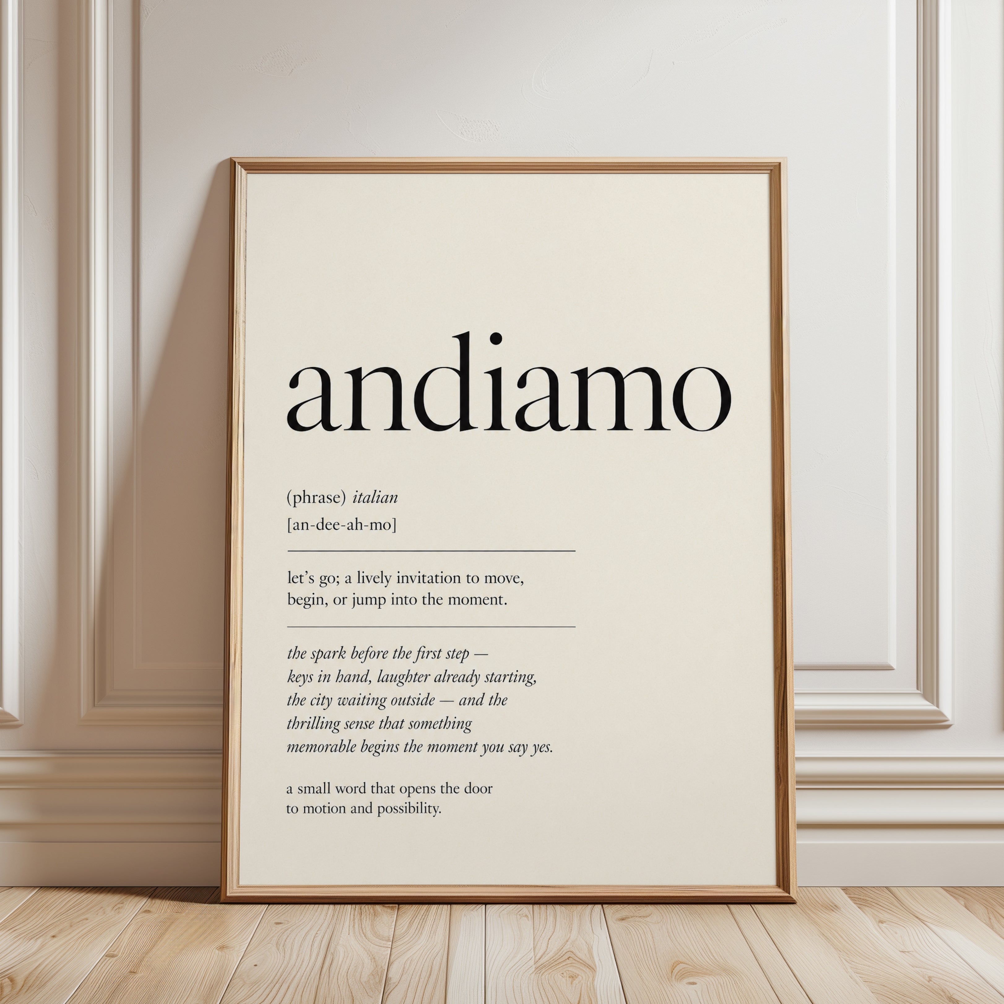 Quote Poster - framed detail