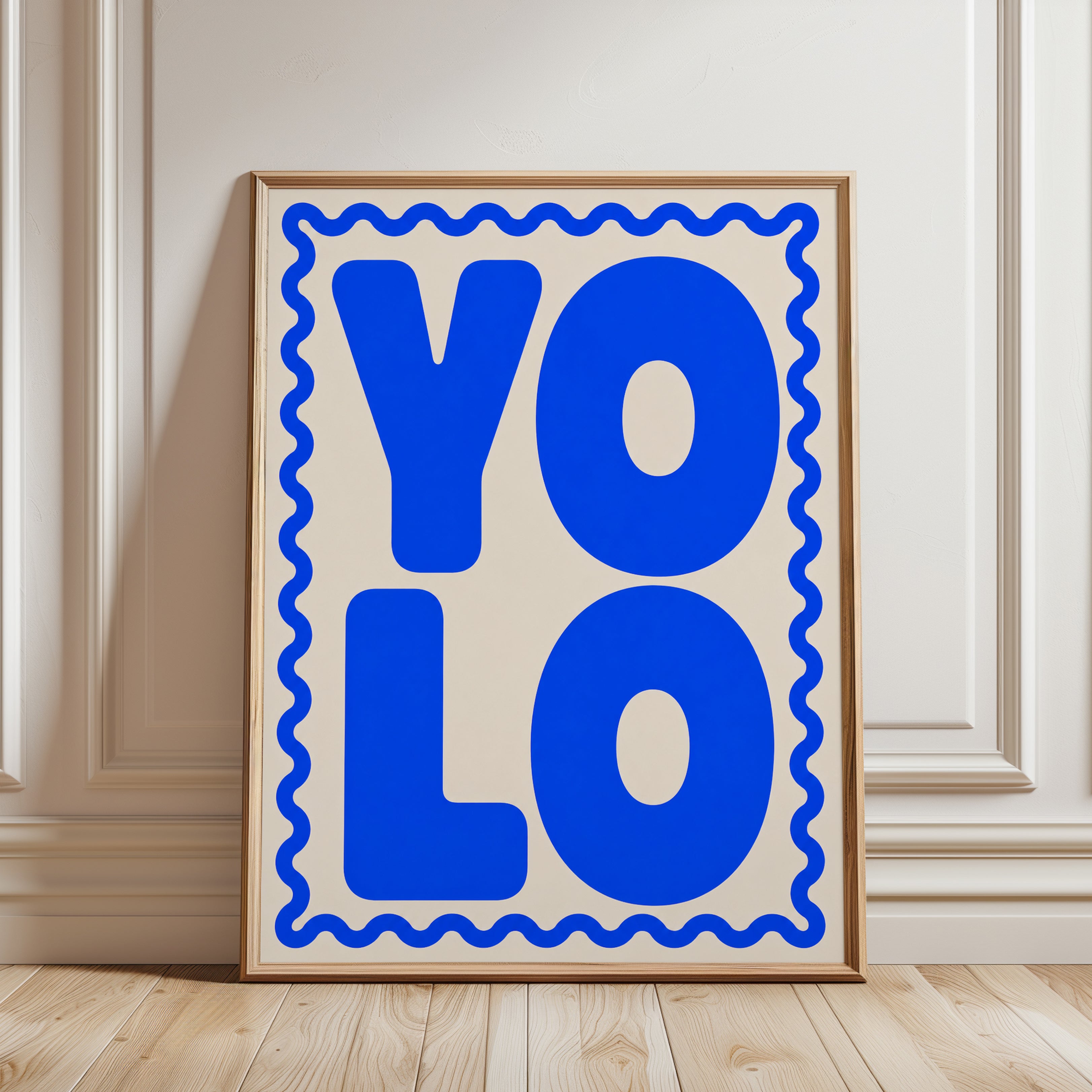 Yolo Wall Art – Typography Print - framed detail