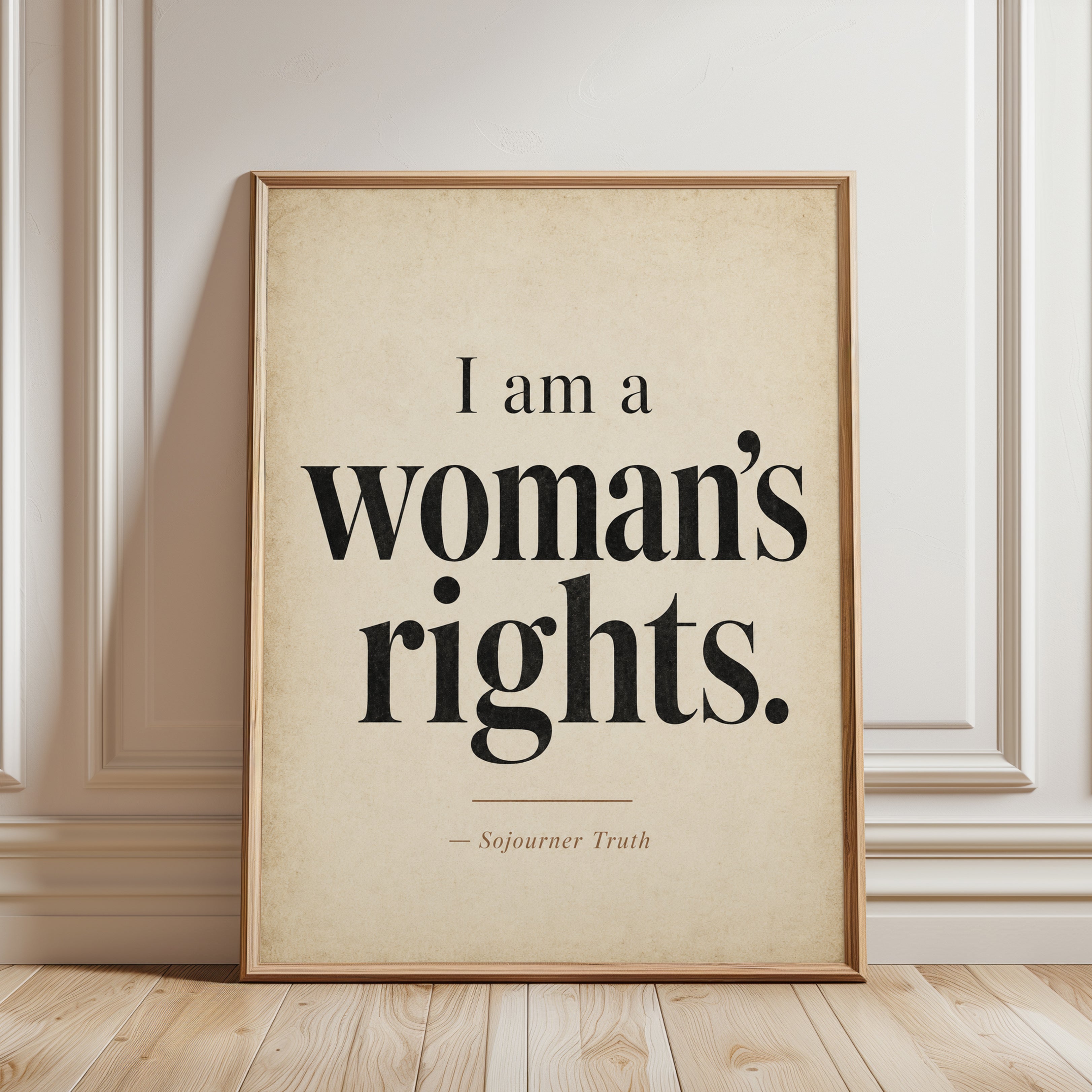Feminist Wall Art – Women's Rights Print - framed detail