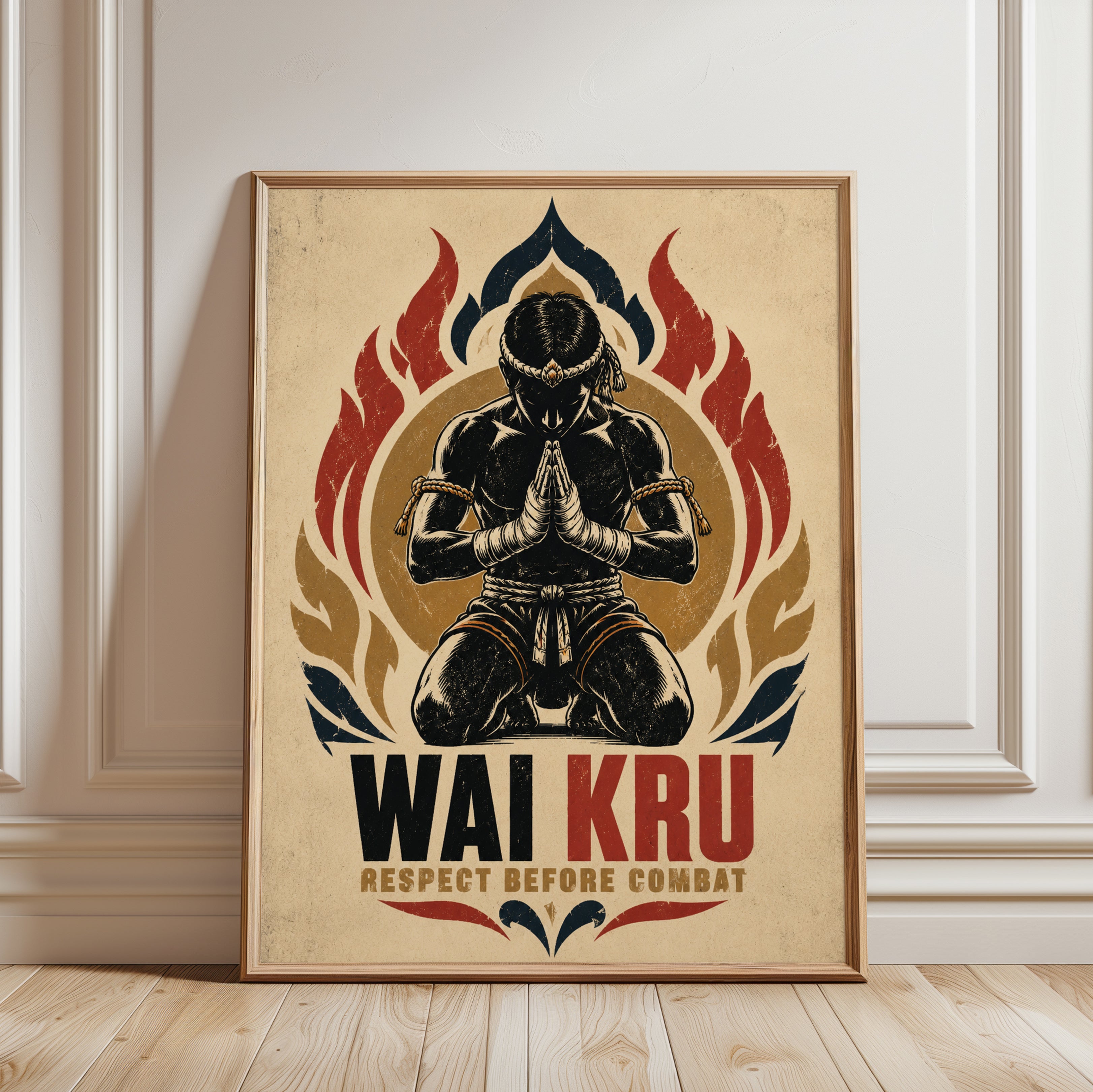 Martial Arts Wall Art – Respect Print - framed detail