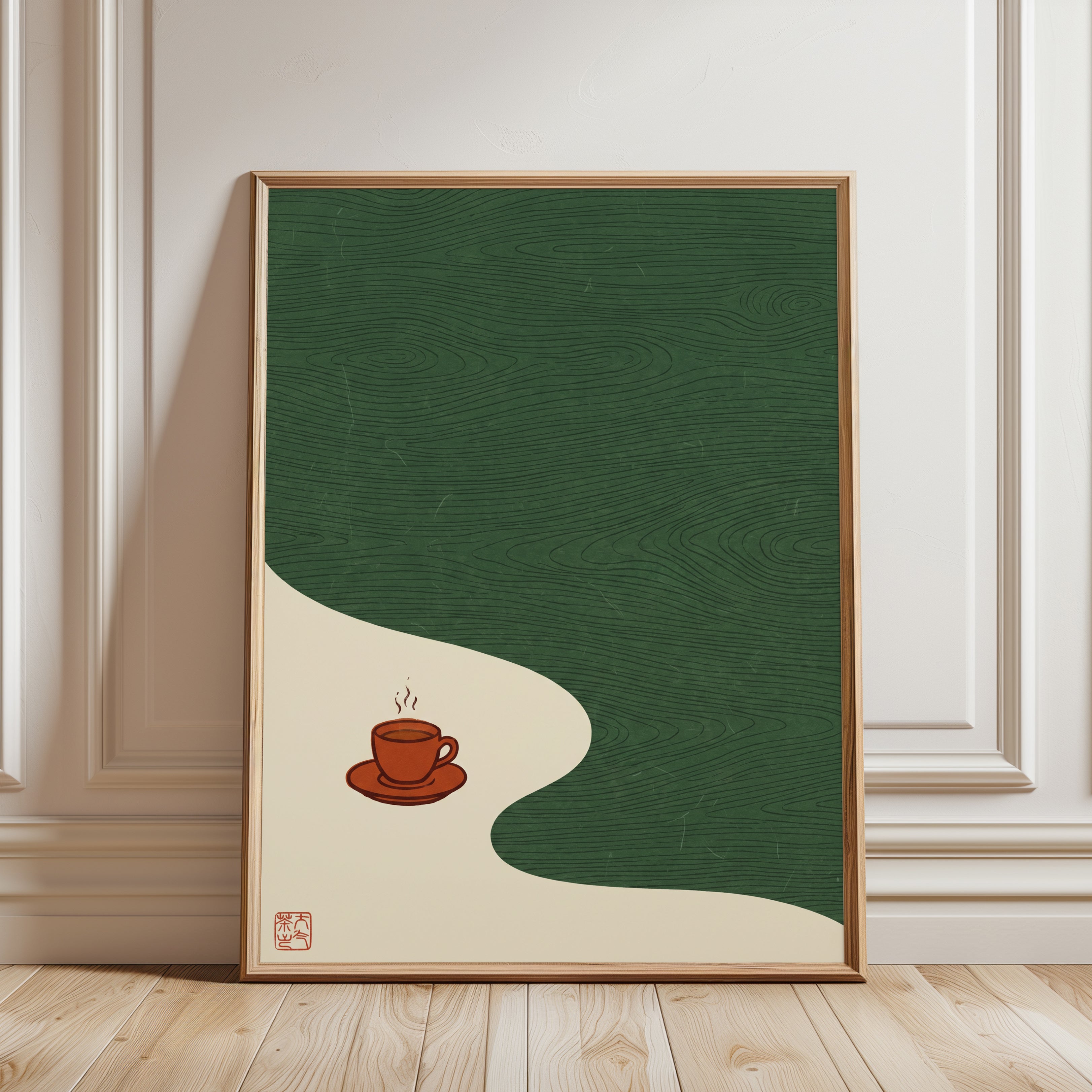 Coffee Cup Art Print - framed detail