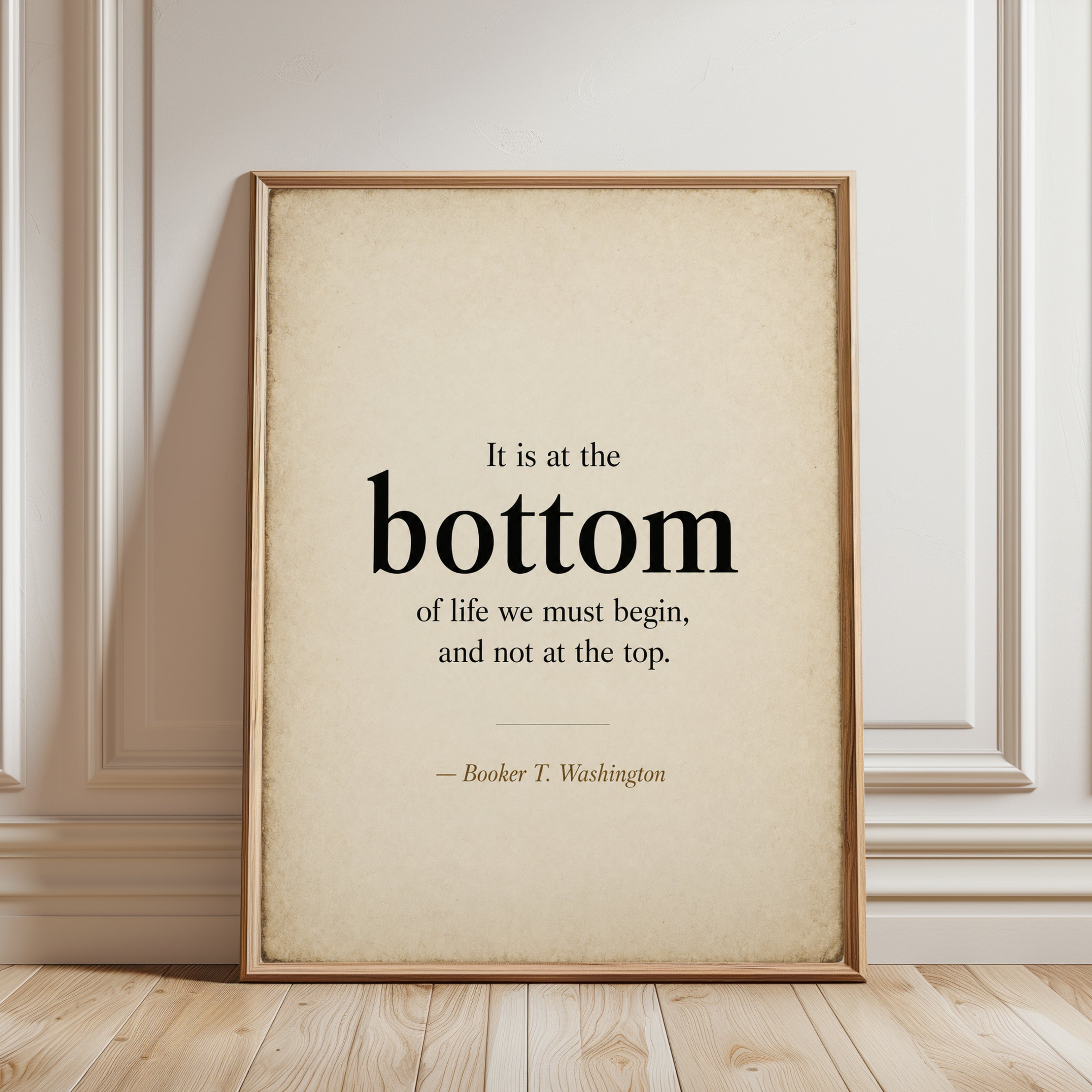 Motivational Quote Print - framed detail