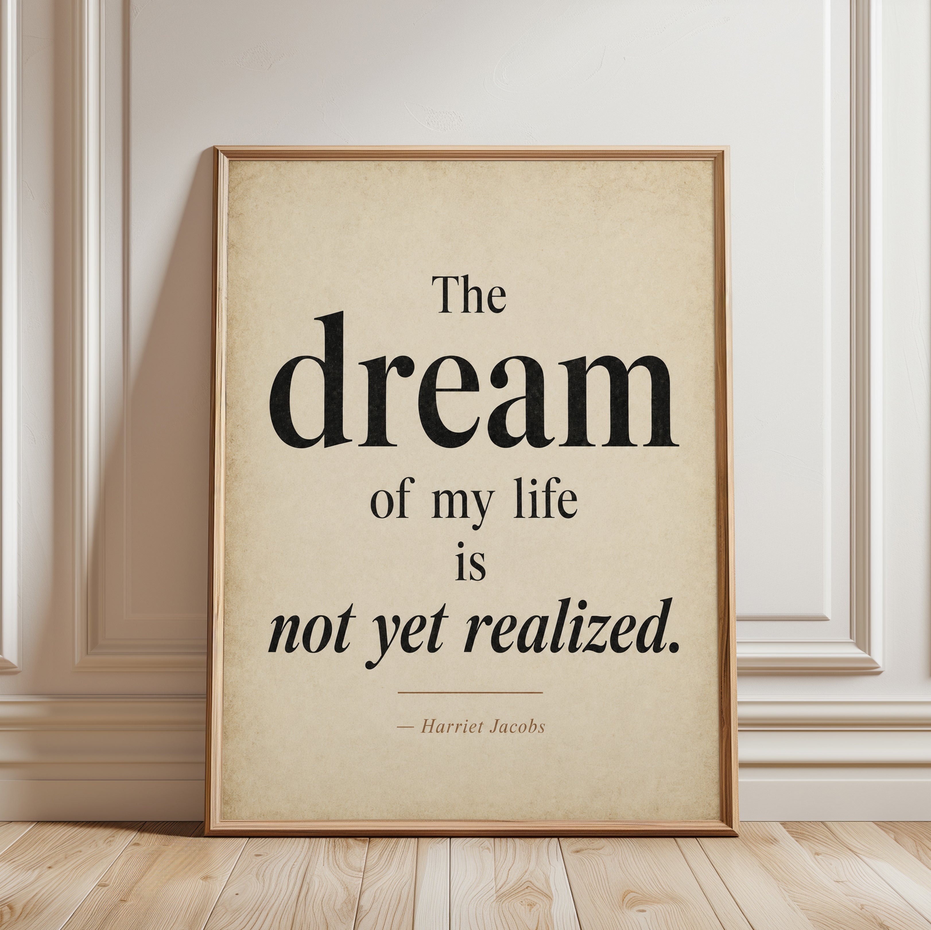 Harriet Jacobs Quote Print - framed detail