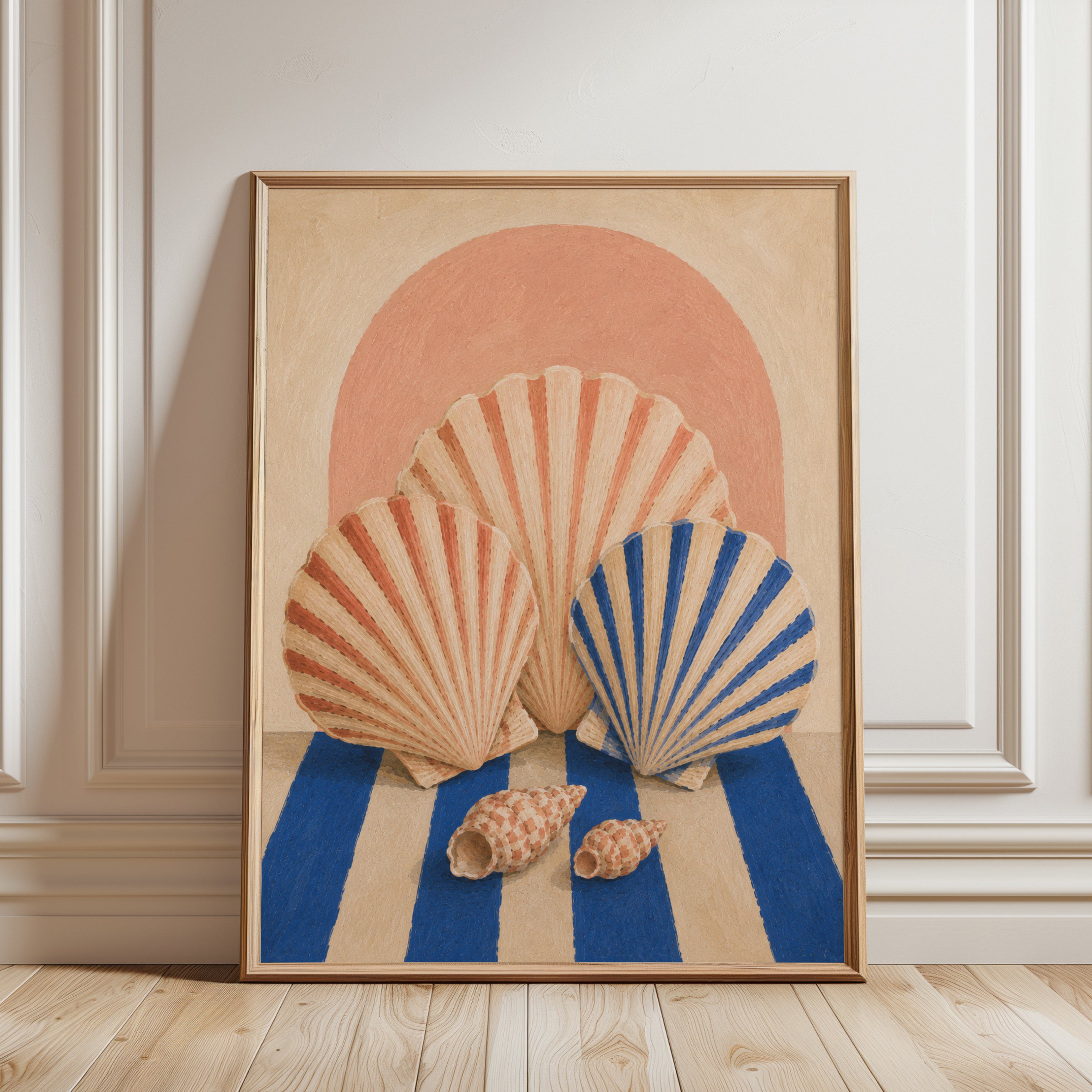 Seashell Print - framed detail