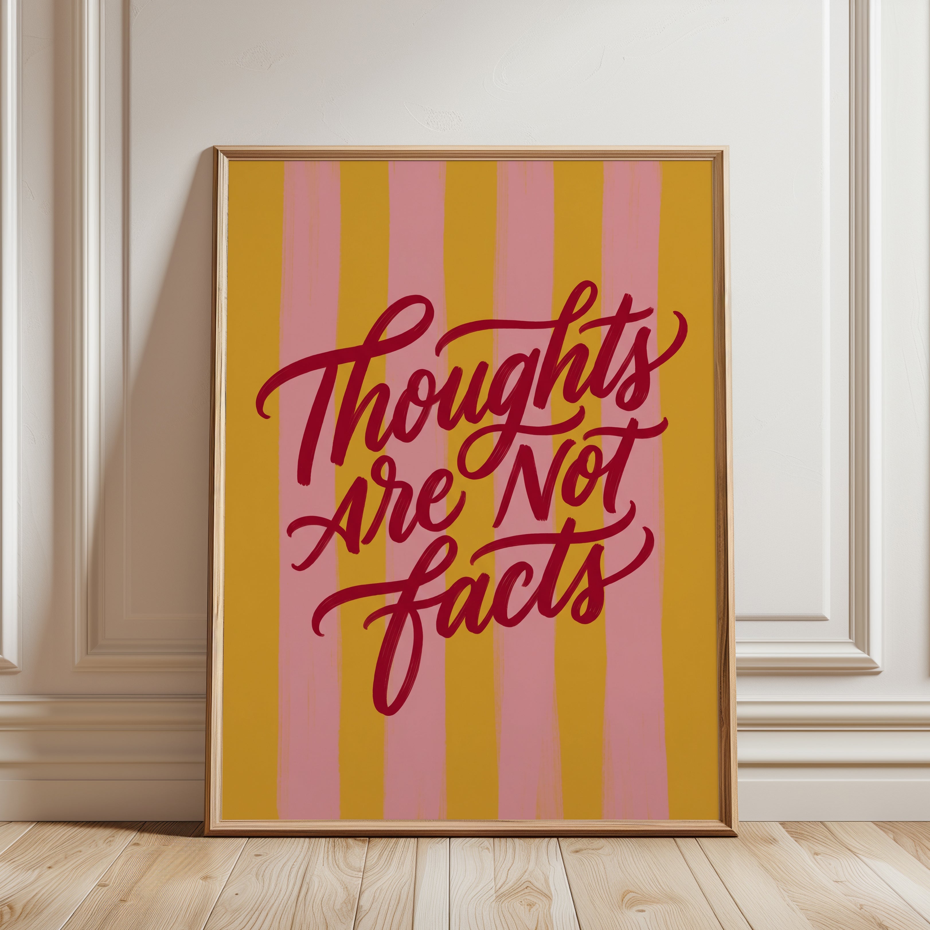 Retro Typography Poster - framed detail