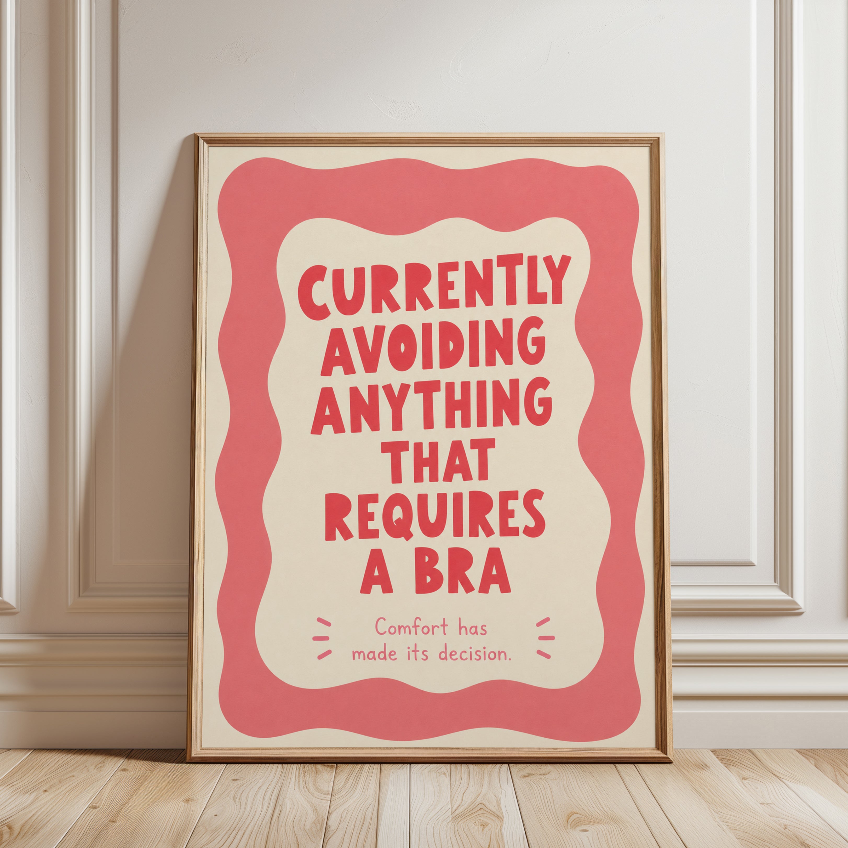 Funny Typography Wall Art - framed detail