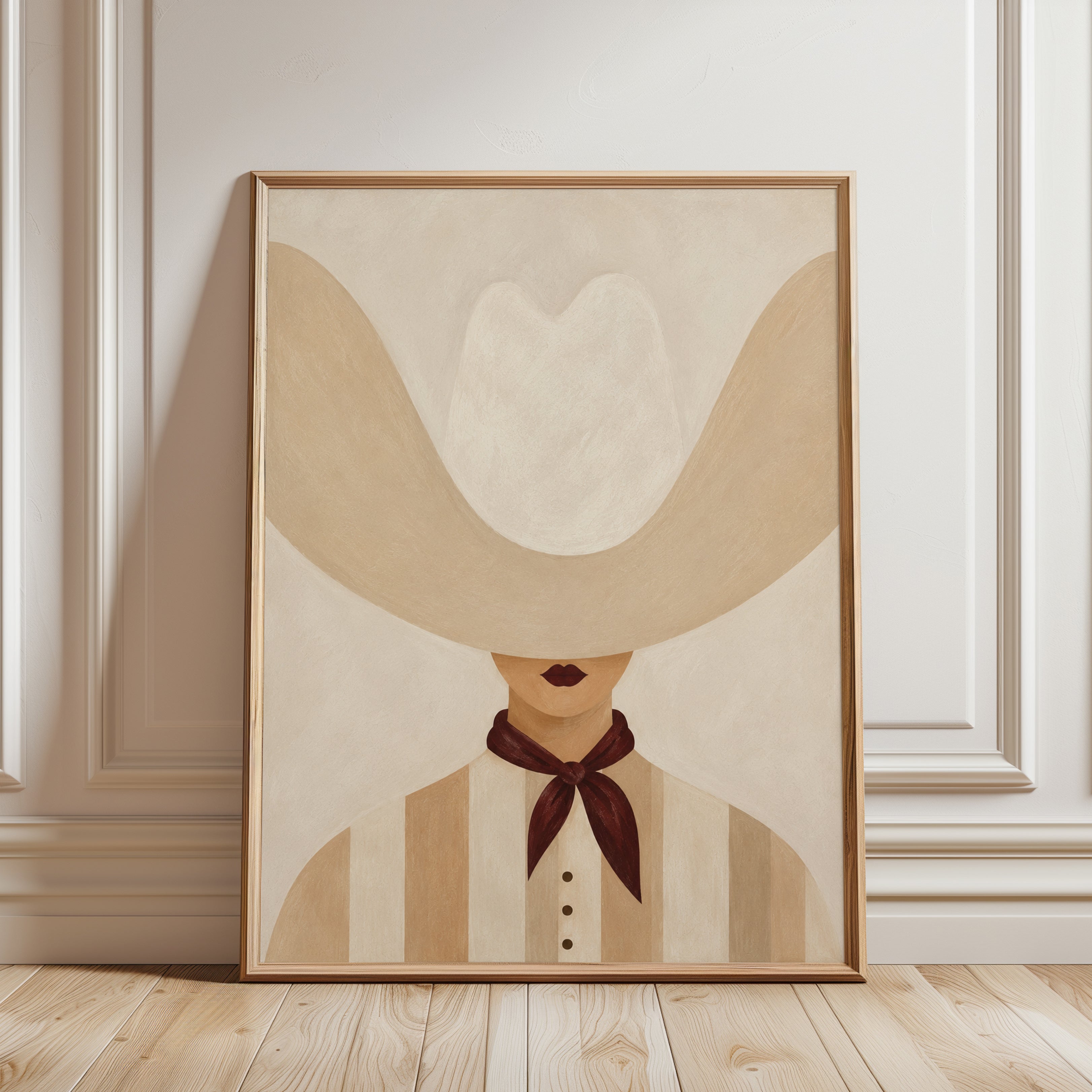 Minimalist Woman Portrait - framed detail