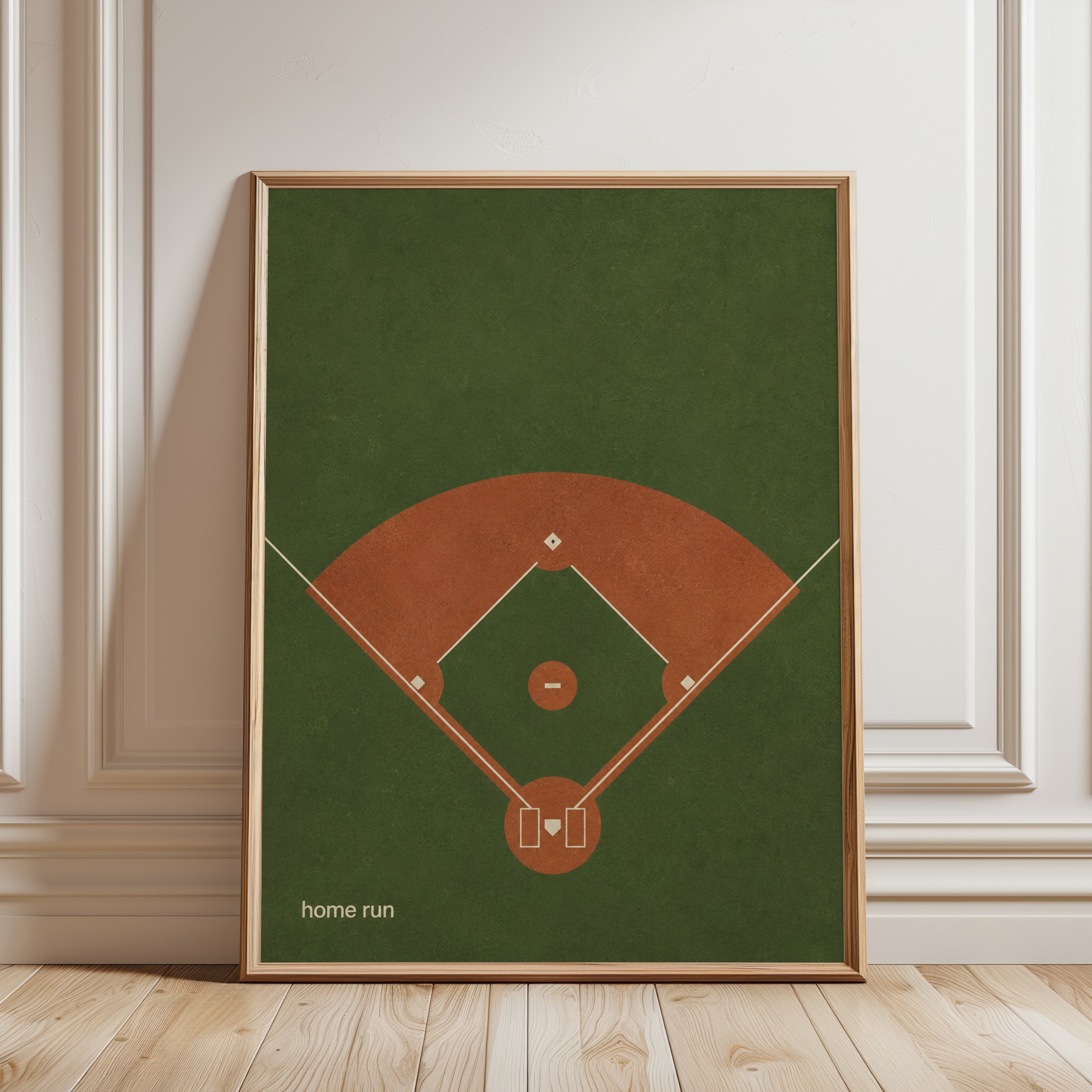 Baseball Field Poster – Sports Wall Art - framed detail