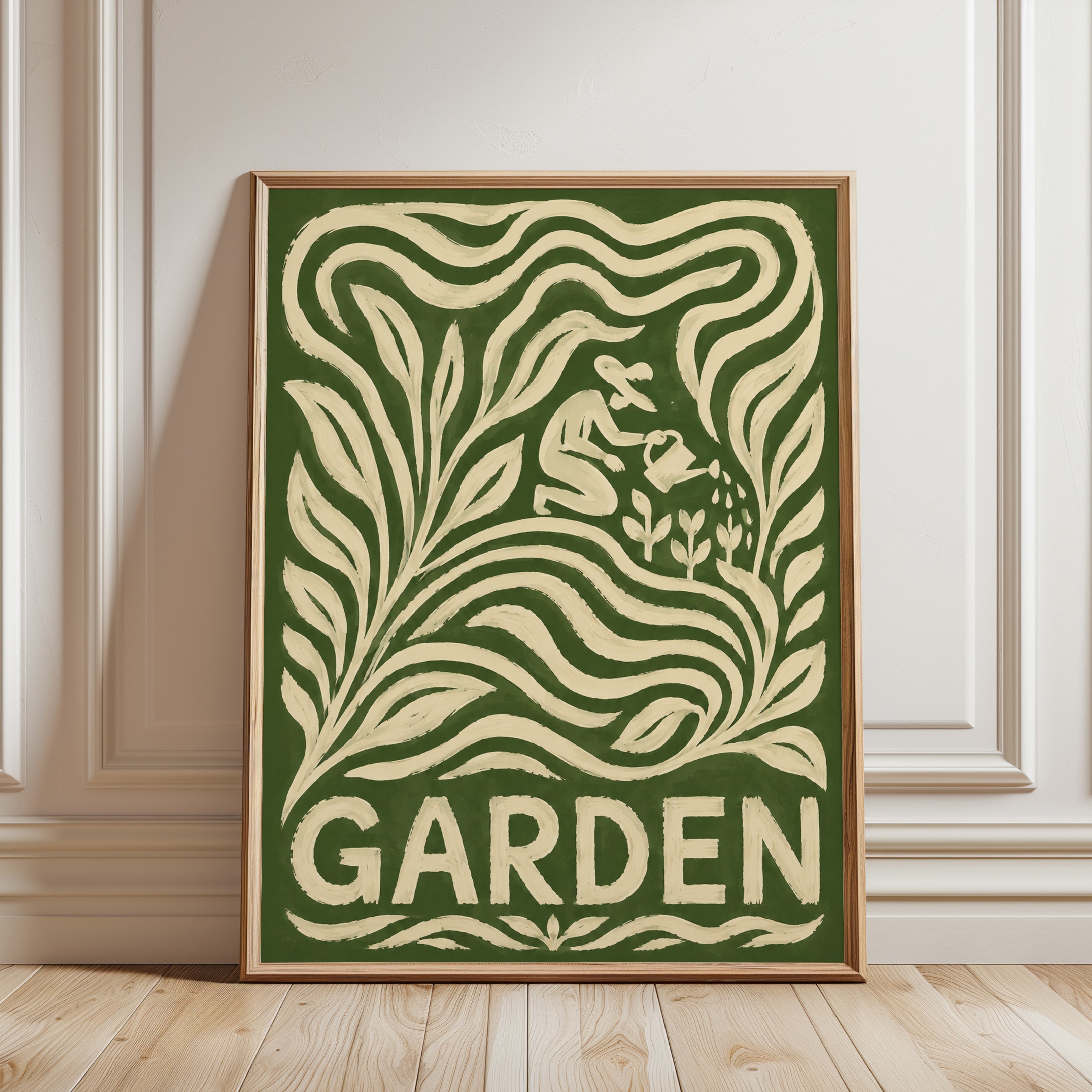 Botanical Garden Poster – Vintage Art Print - framed detail