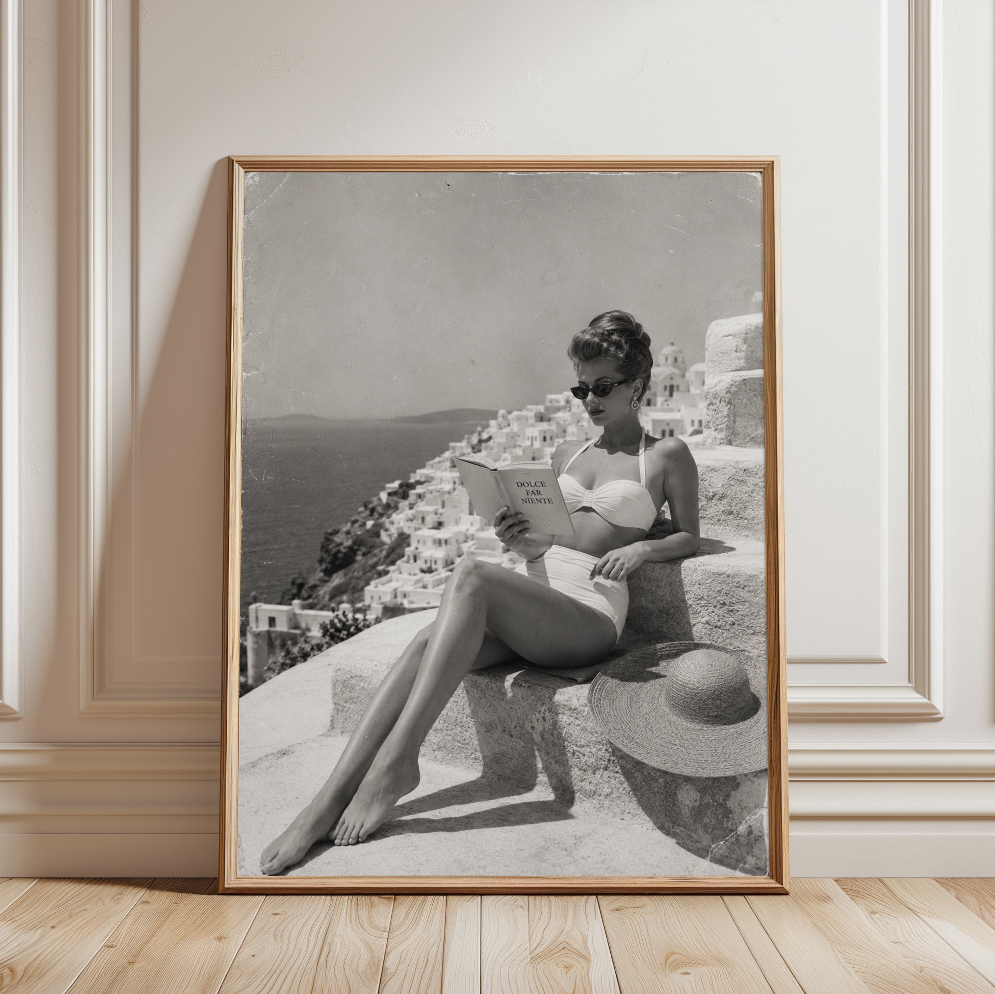 Greek Island Wall Art - framed detail