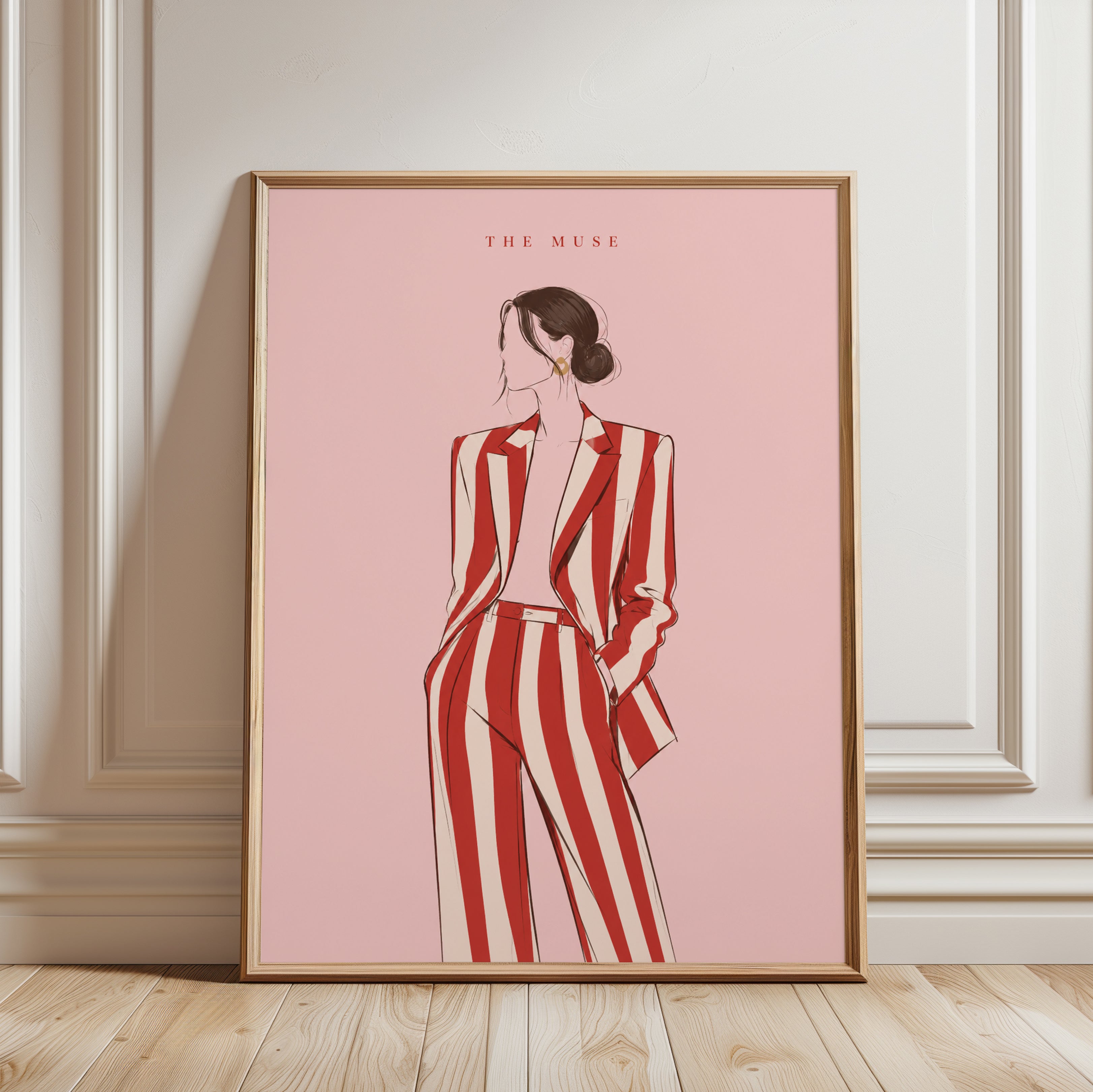 Fashion Illustration Print – Fashion Wall Art - framed detail