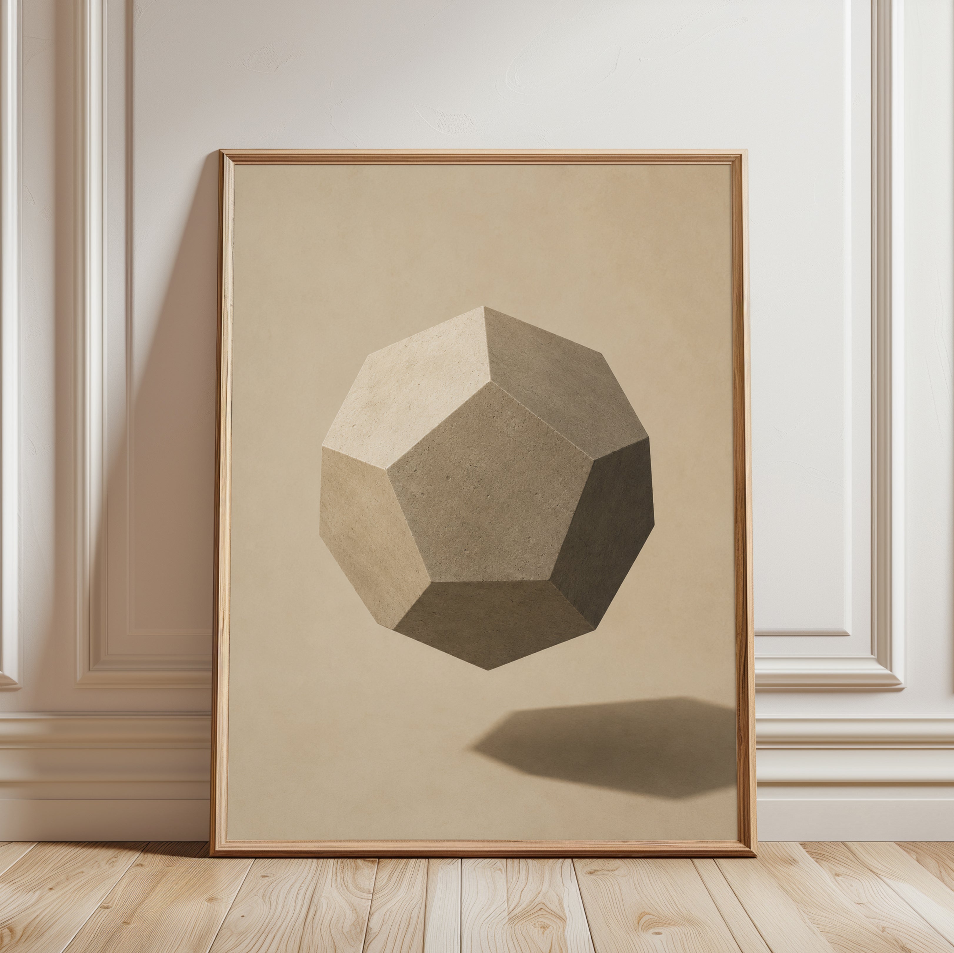 Geometric Wall Art – Abstract Shape Print - framed detail