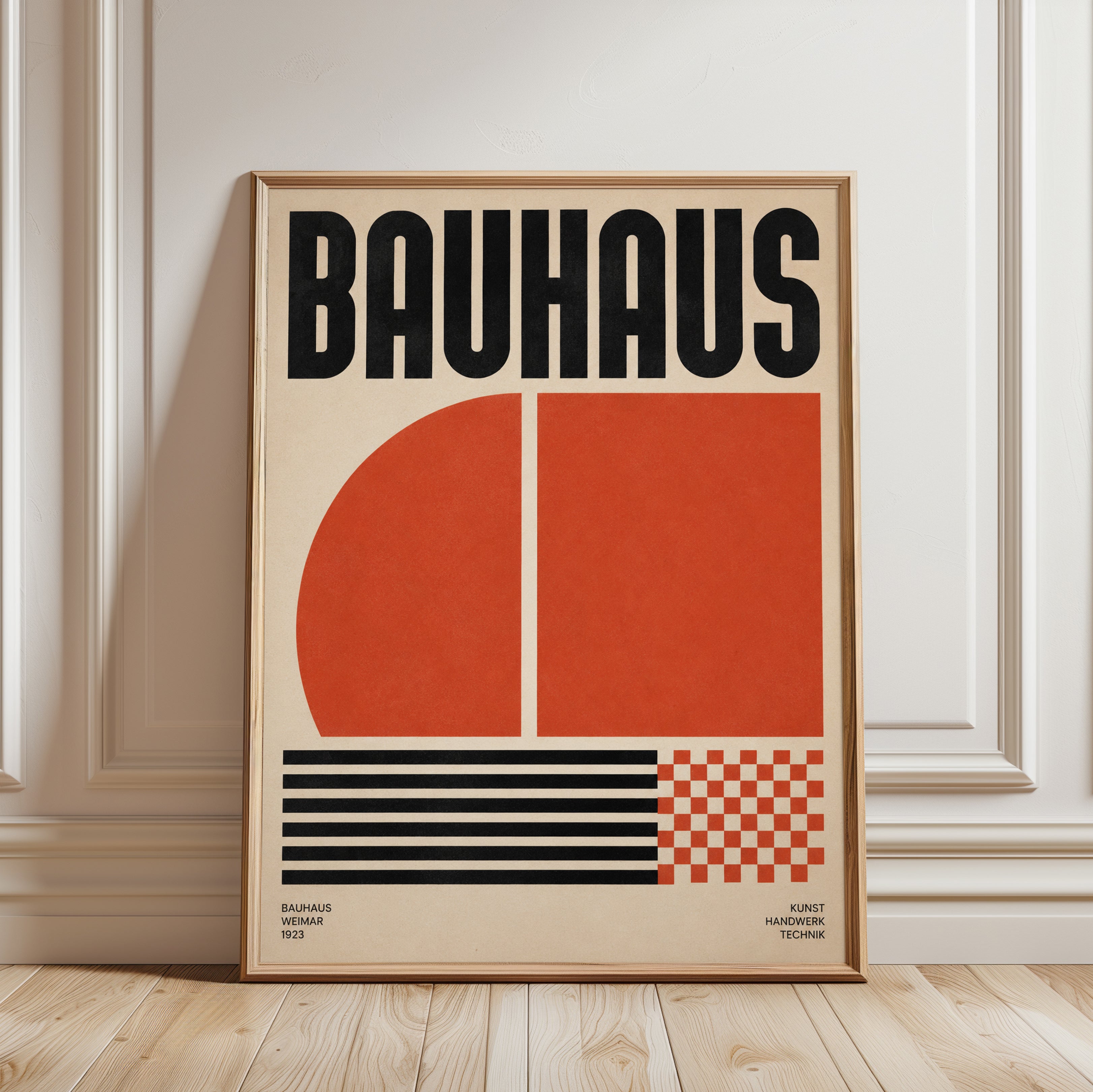 Bauhaus Poster Print - framed detail