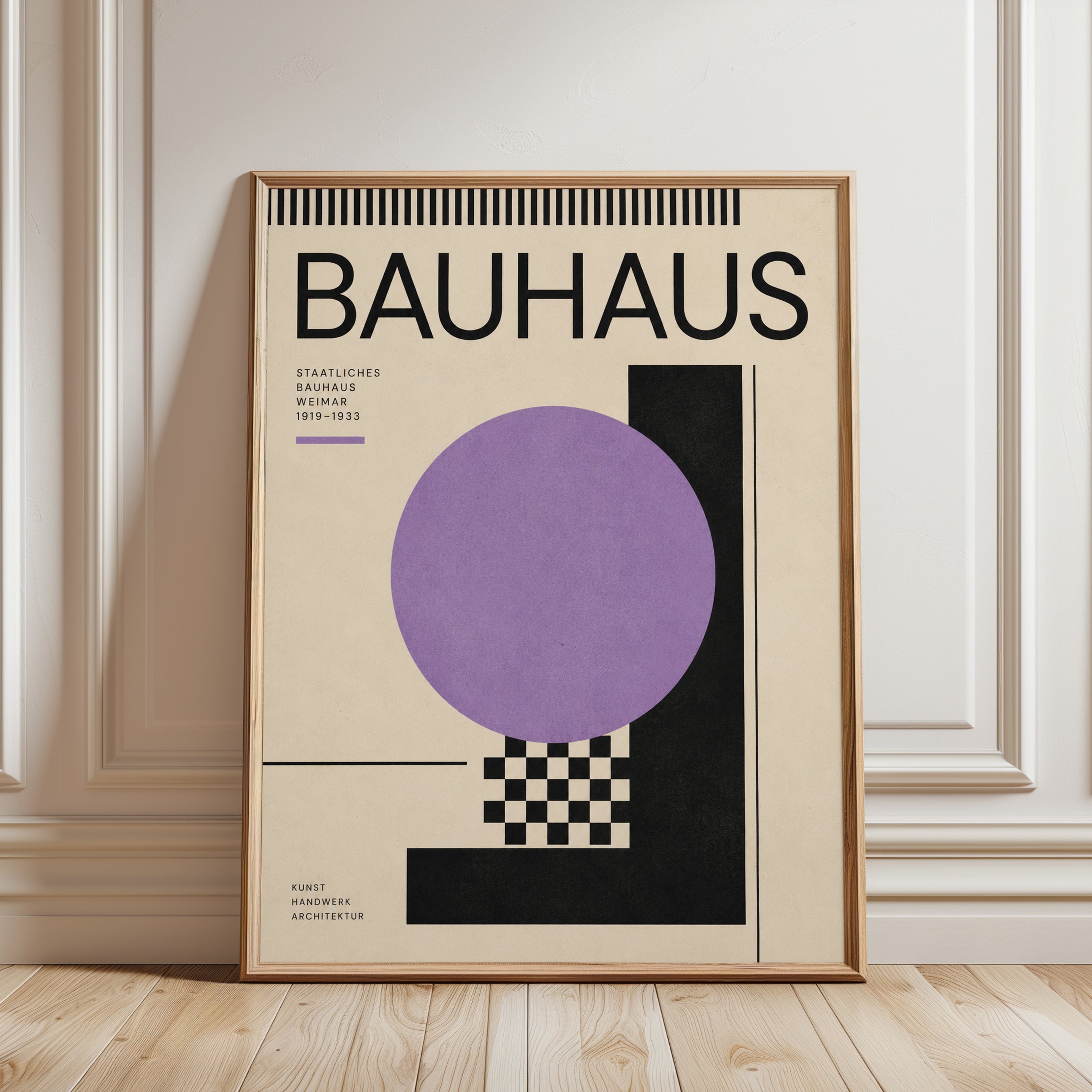 Bauhaus Poster Print - framed detail