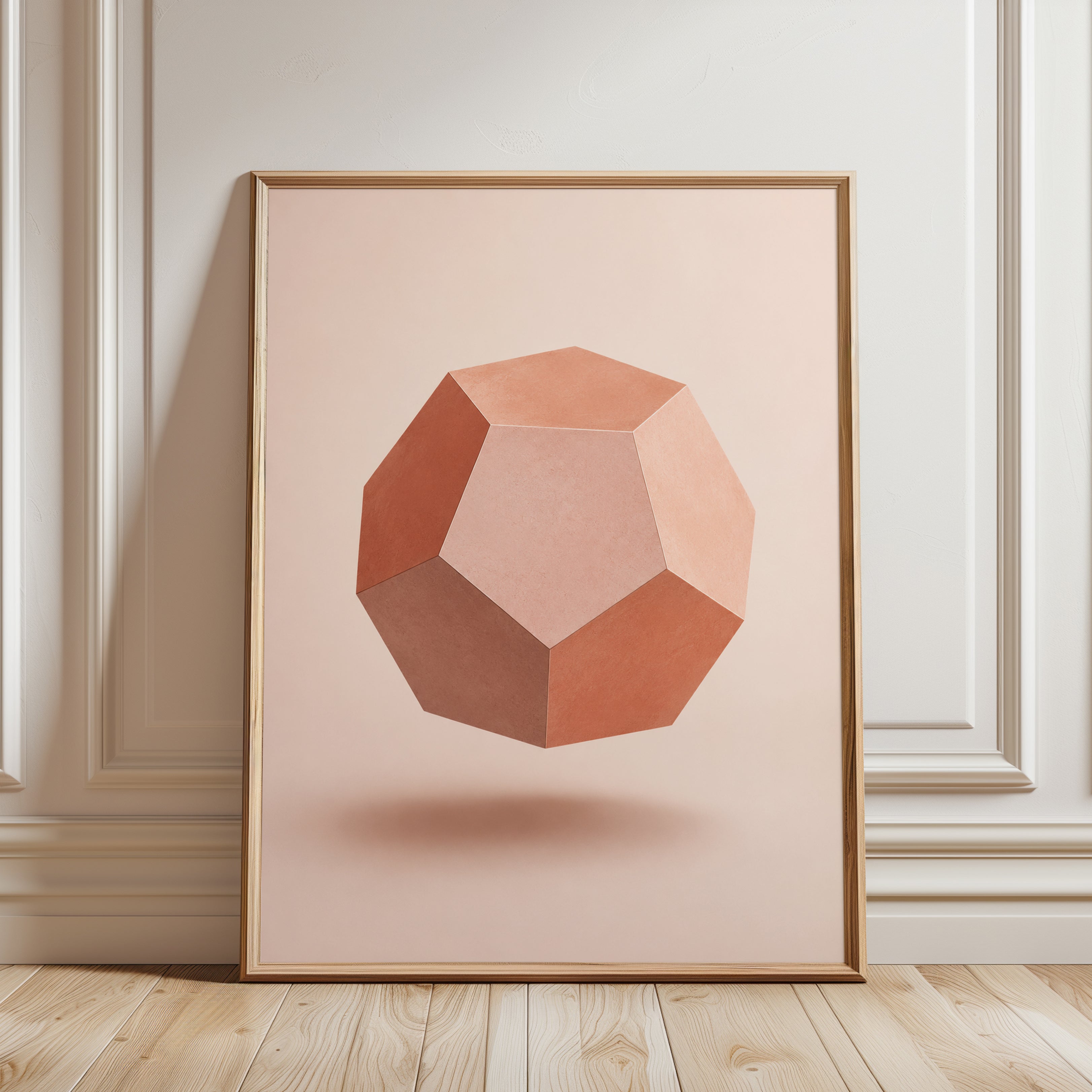 Geometric Wall Art – Modern Abstract Print - framed detail