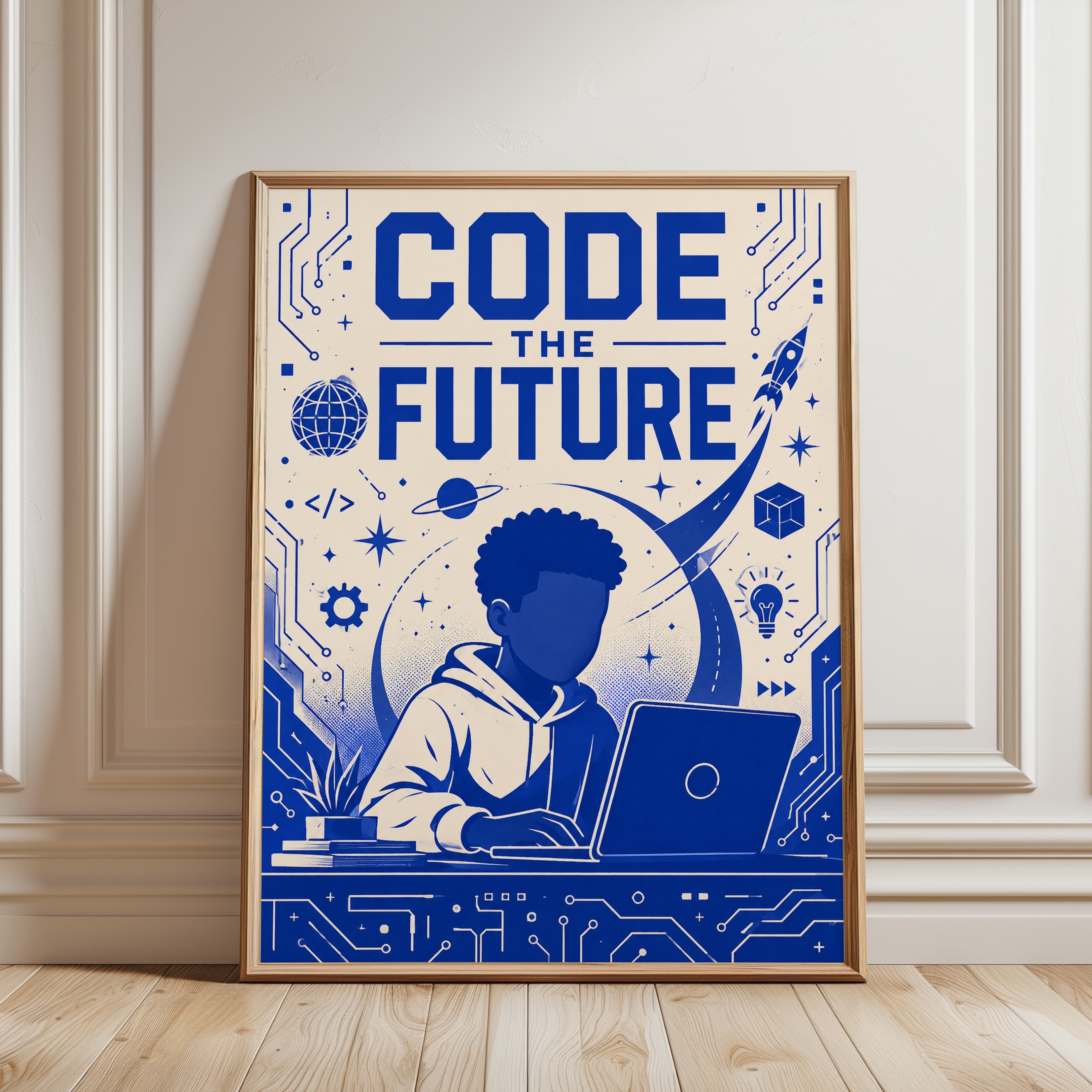 Coding Wall Art – Computer Science Poster - framed detail