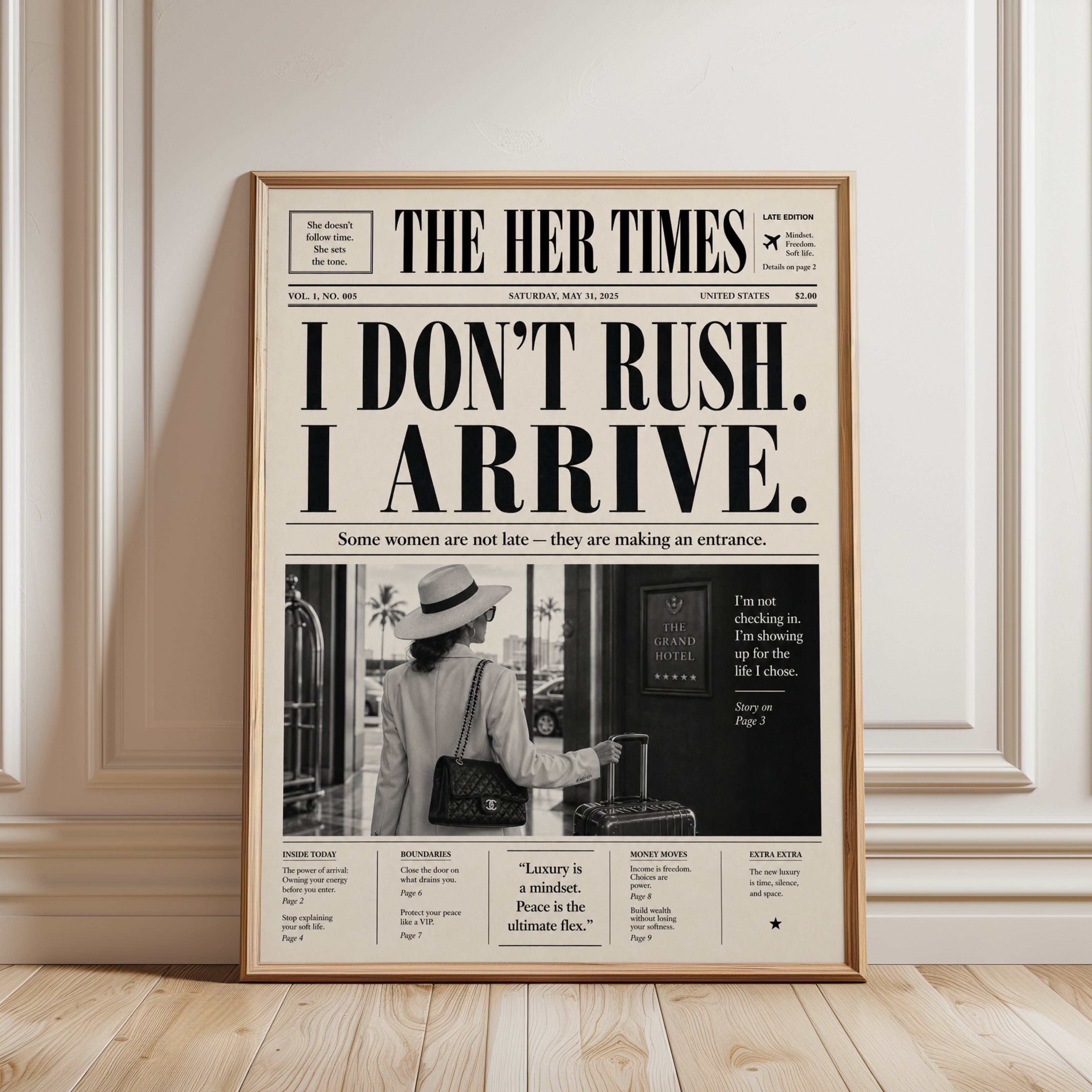 Feminist Typography Print - framed detail