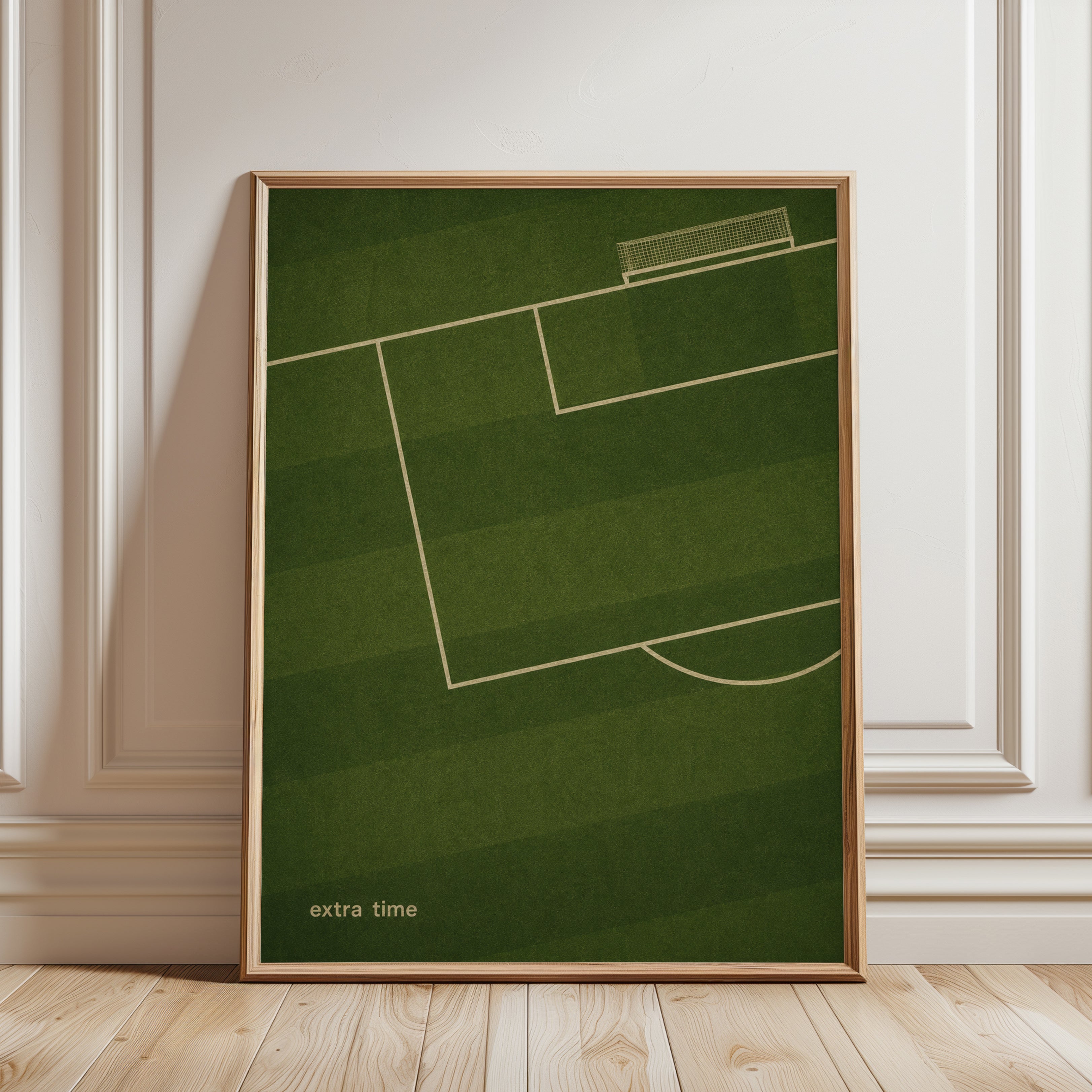 Tennis Court Poster – Minimalist Sports Wall Art - framed detail